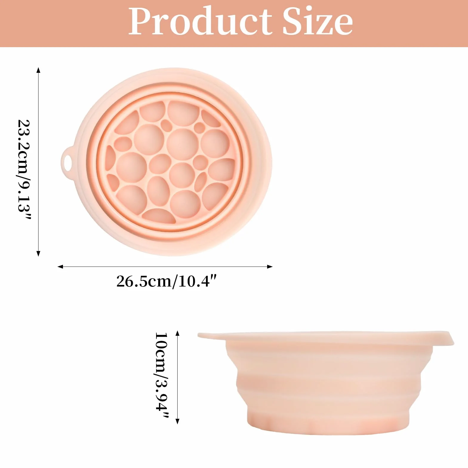 Bol en Silicone pour Visage avec Bac à Glaçons Intégré, Pliable, Portable, Rose