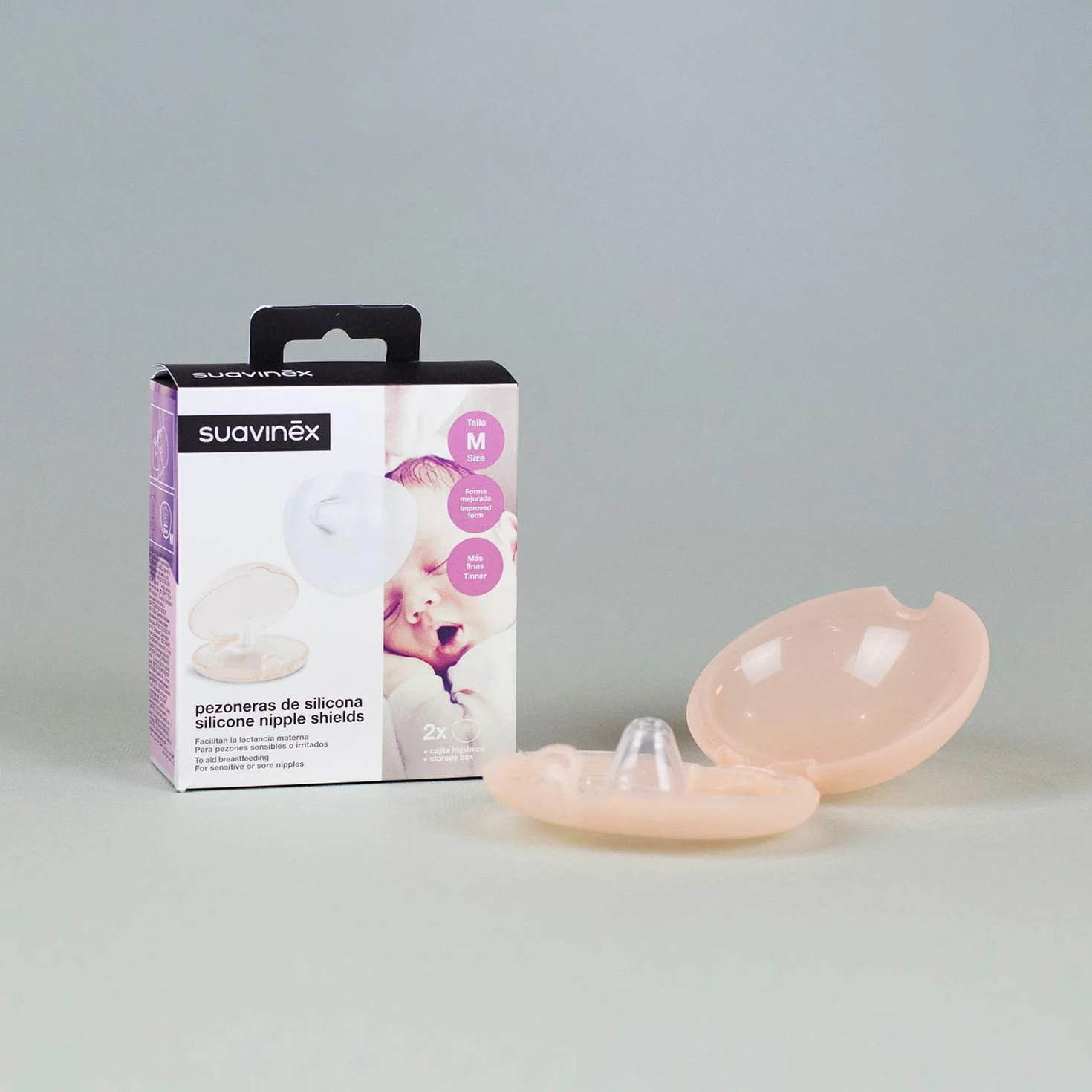 Suavinex Bouts de Sein en Silicone Taille M, 2 Unités