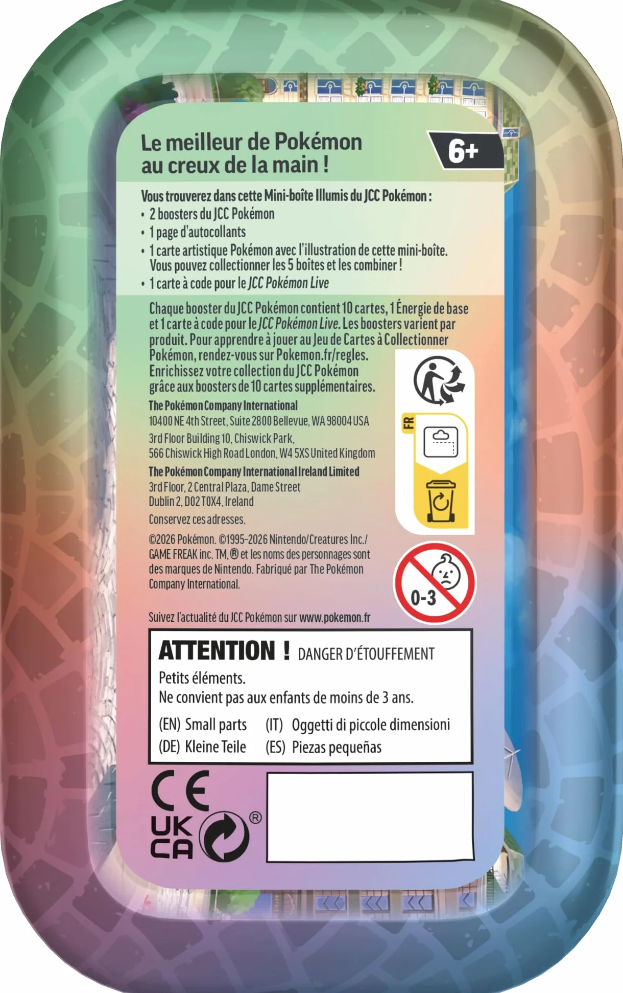 Pokémon Mini-boîte Illumis Drattak Hélionceau 2 boosters Carte Artistique Autocollants