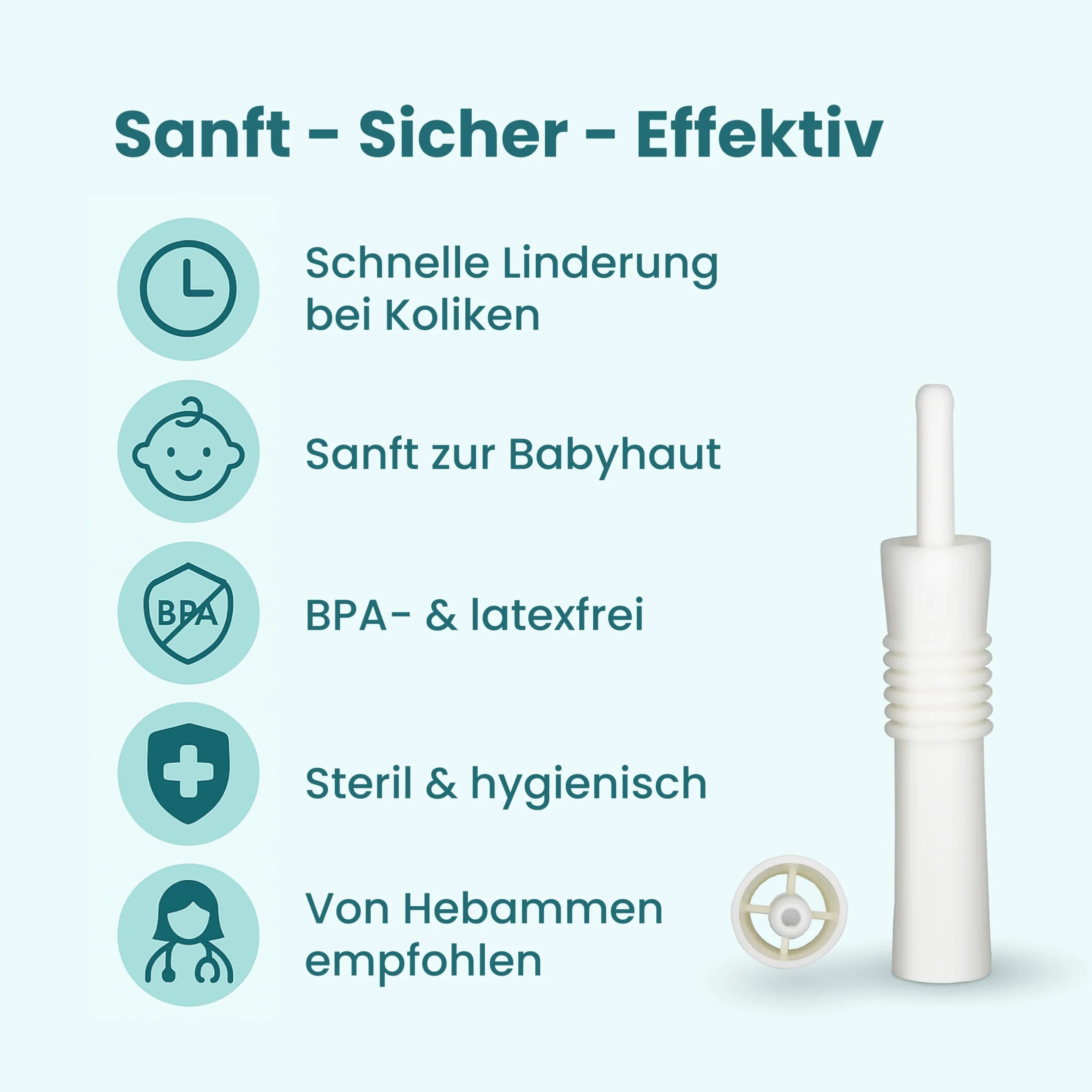 FUCHSI Lot de 10 tubes anti-ballonnements pour bébé - Sans médicament - Remède doux pour coliques