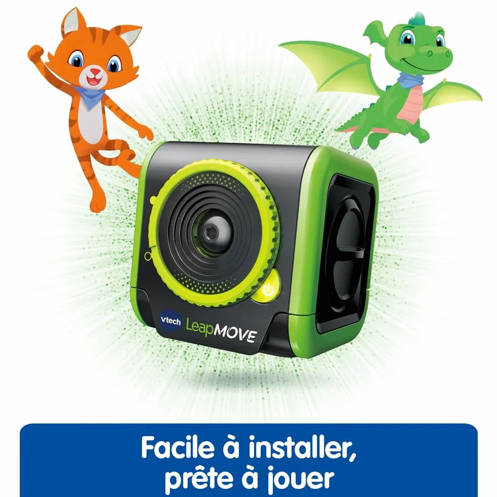 VTech LeapMOVE Console TV Éducative avec 25 Aventures et Jeux Éducatifs, Plug & Play USB-C/HDMI, Cadeau Enfant Dès 4 Ans