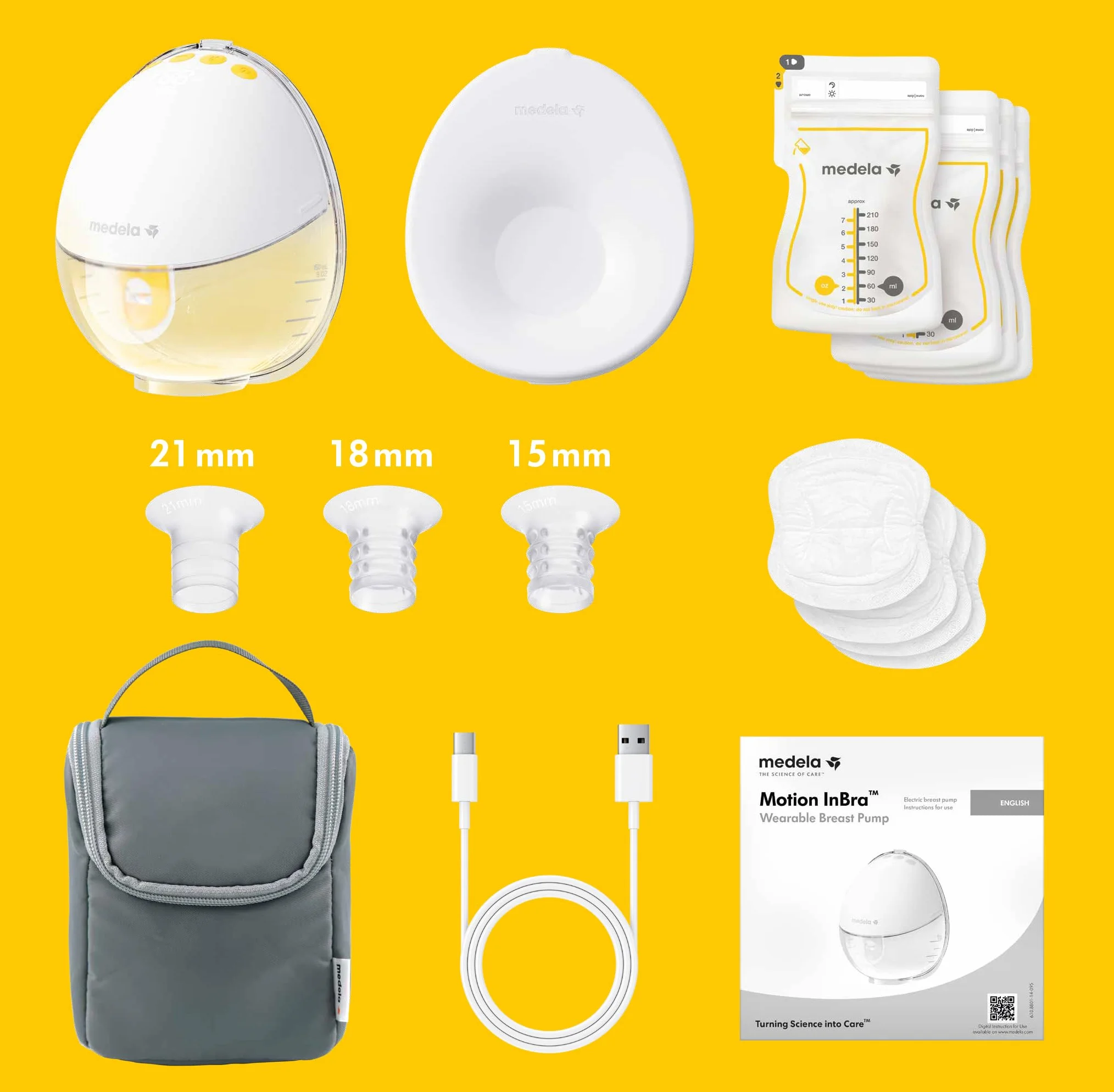Medela Motion InBra Tire-lait électrique portable + Sac de rangement