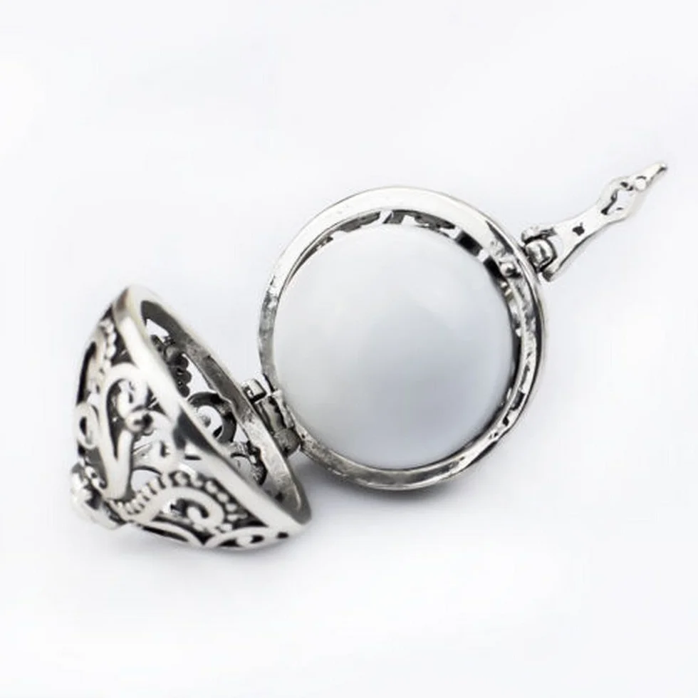 Pendentif Bijou Argent Grossesse Bola Arabesque Blanche