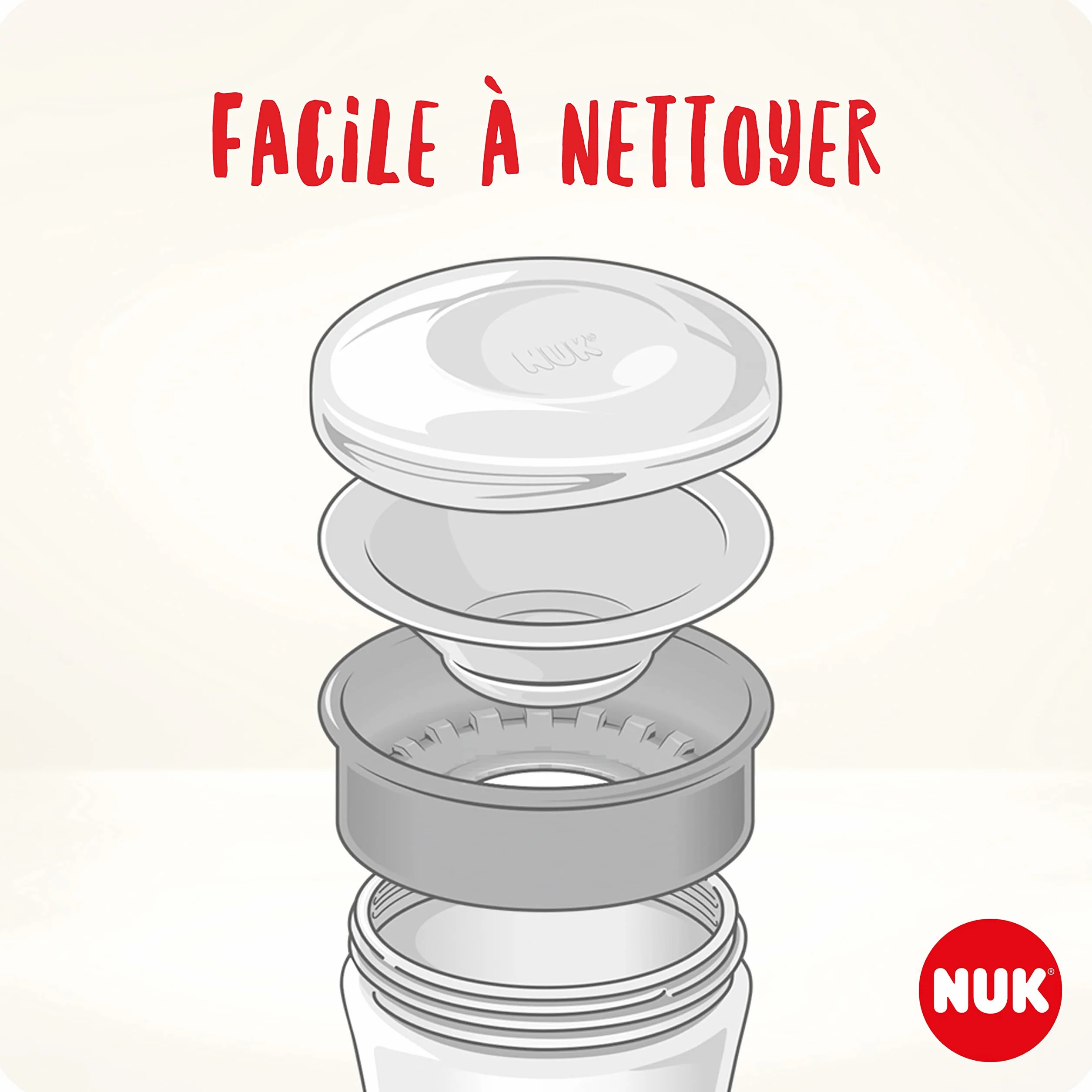 NUK Magic Cup Tasse d'Apprentissage 230 ml 2 Unités Lion Bleu Chat Turquoise