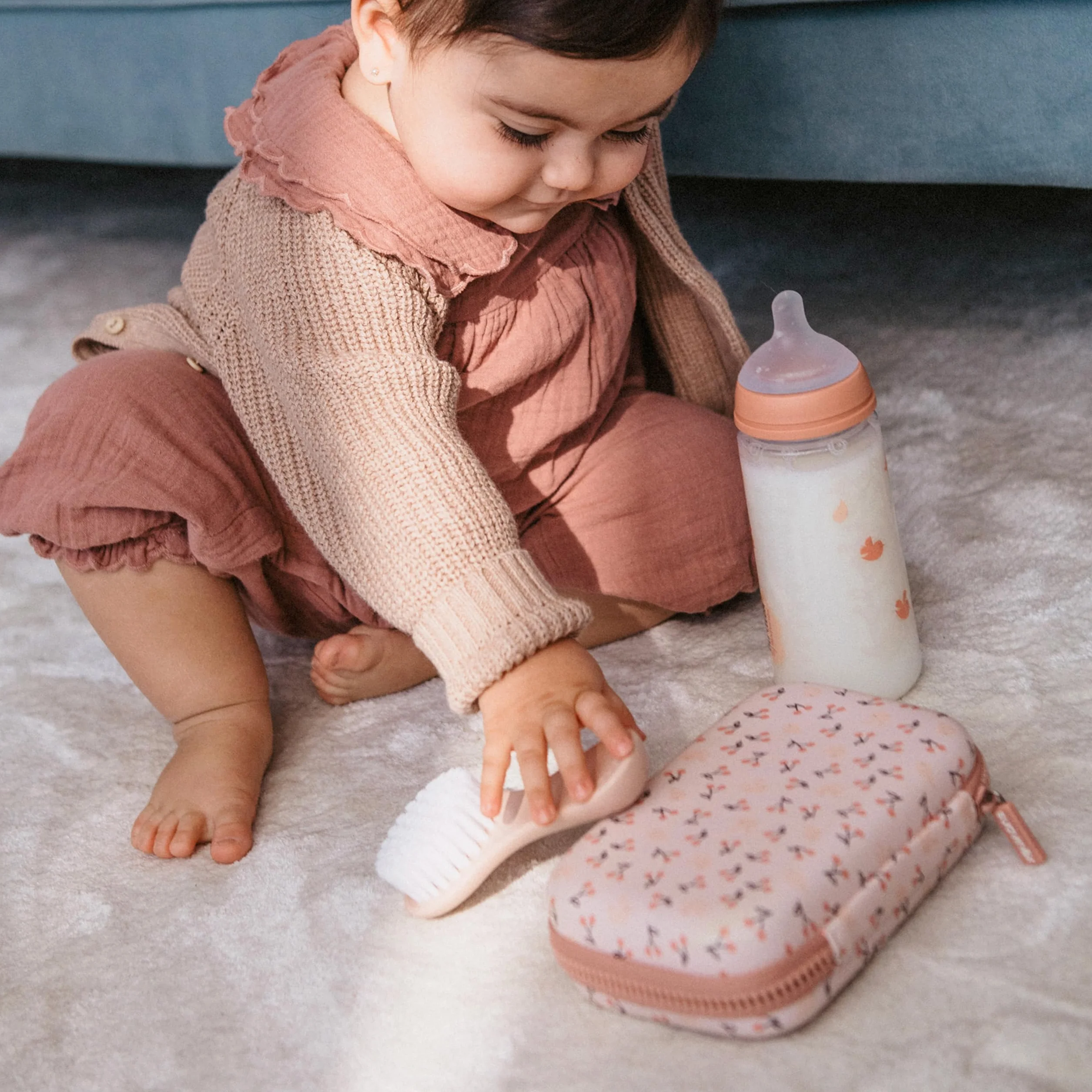 Suavinex Trousse de Soin Bébé Set Manucure 6 Pièces Rose