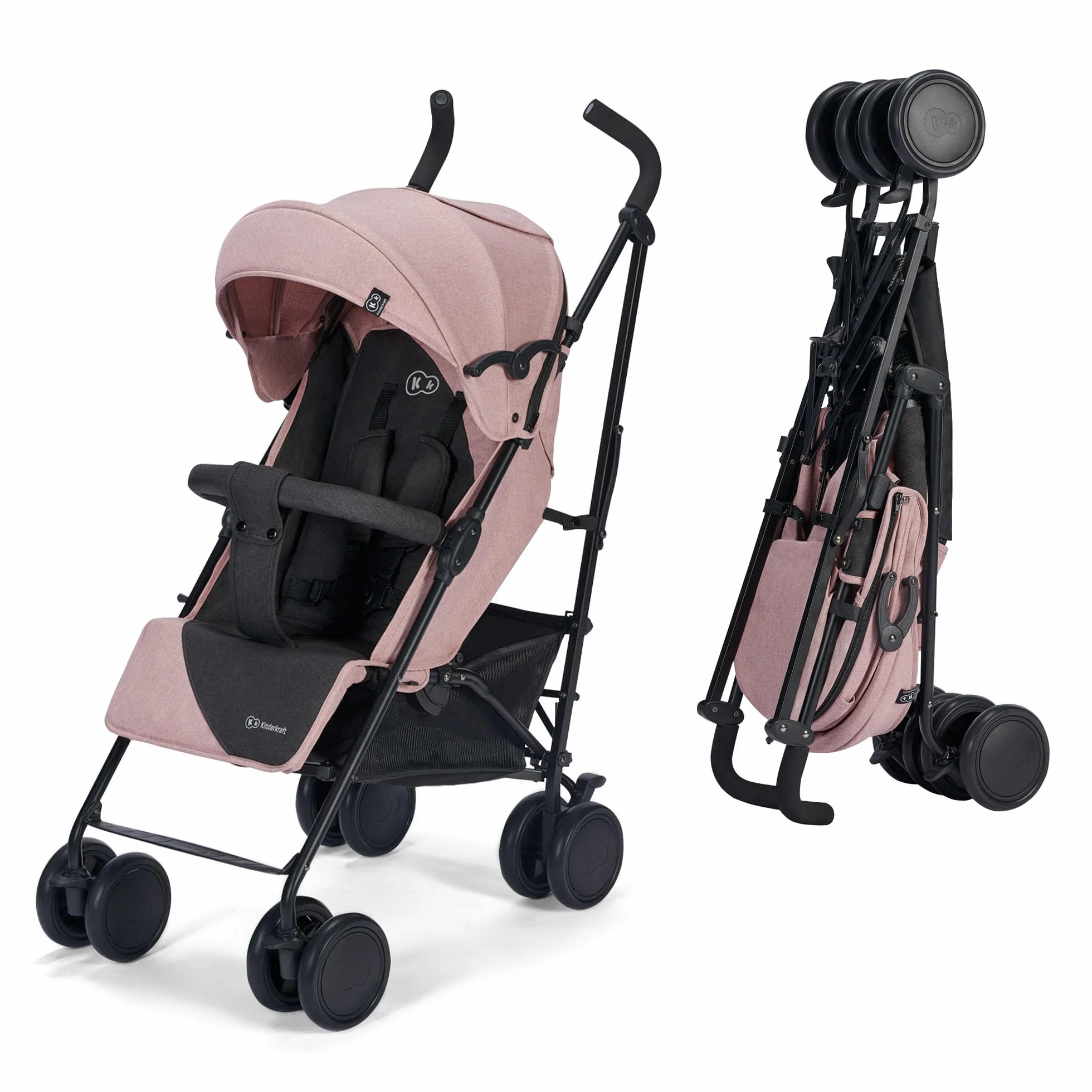 Kinderkraft Poussette Canne SIESTA, Pliable/Compacte, jusqu'à 22 kg, Rose