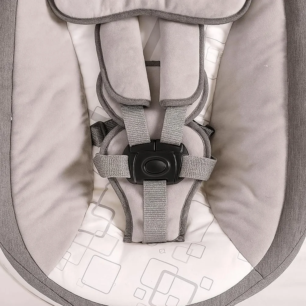 BEBE2LUXE Ava Balancelle Bébé Électrique jusqu'à 9kg, Télécommande, Bluetooth, Harnais Sécurité 5 Points