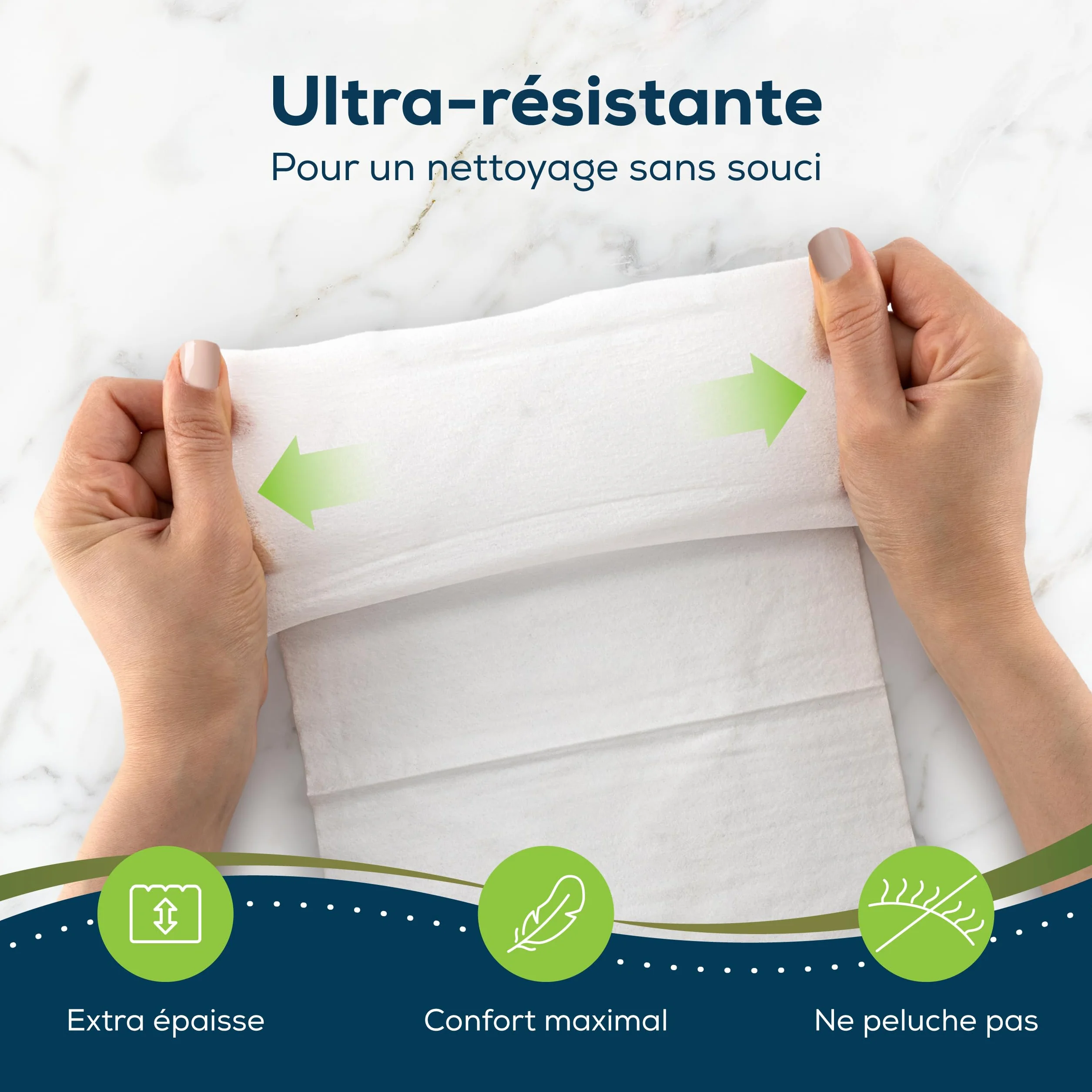 Sensalou Lingettes Humides XXL 23x33 cm – 80 Pièces, Sans Alcool, pour Peaux Sensibles