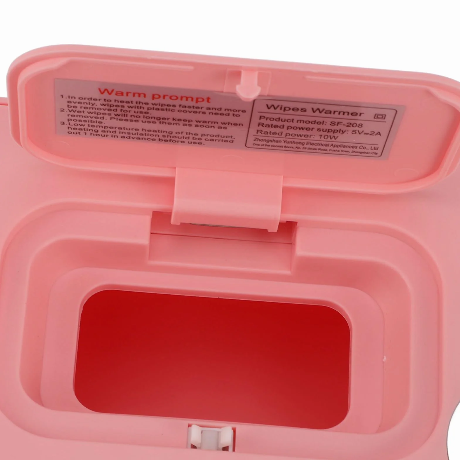 Chauffe-lingettes Portable pour bébé avec Contrôle Intelligent de la Température, Technologie à Faible Température, Distributeur de Porte-lingettes (PINK)