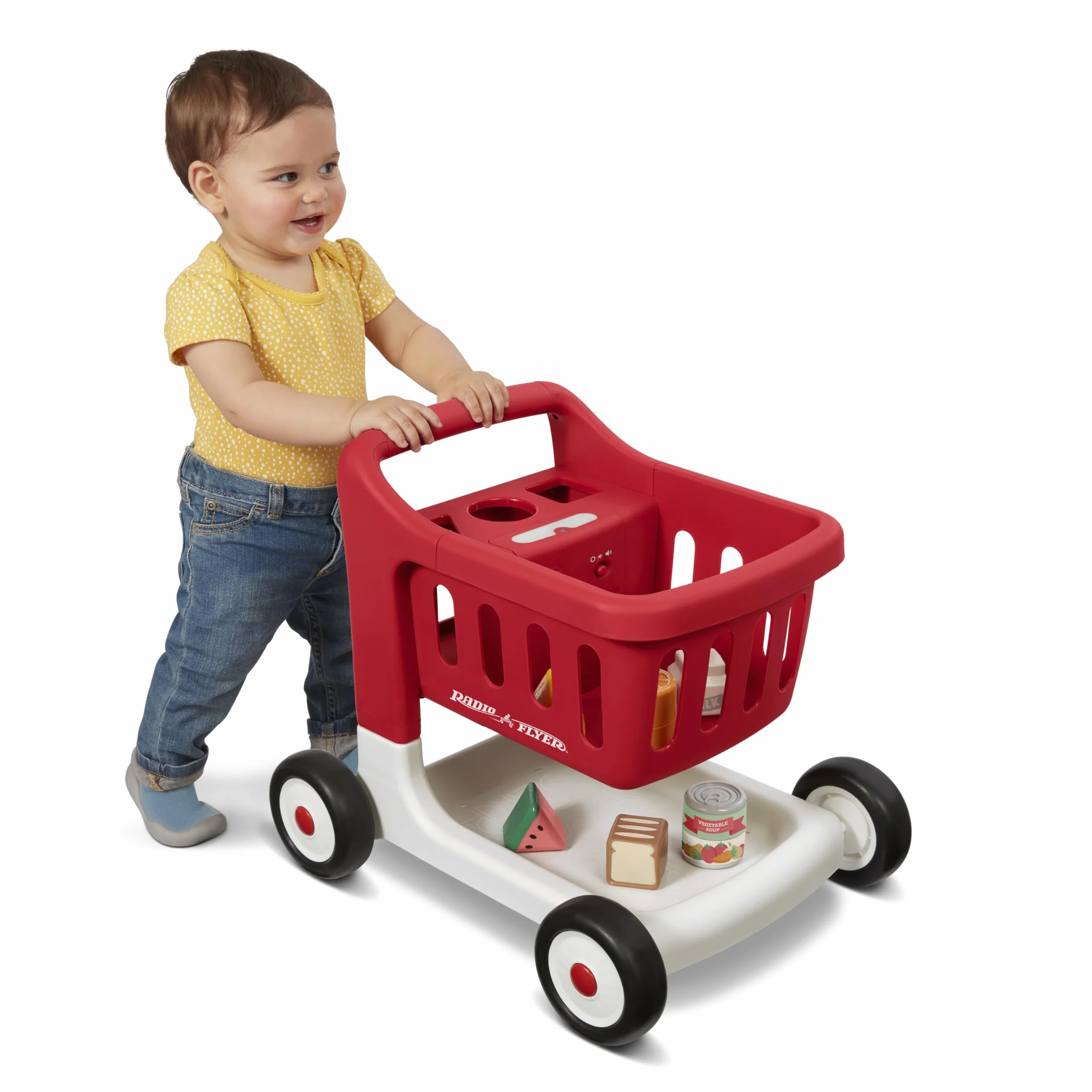 Radio Flyer Scan & Sort Caddie Chariot de Marche Rouge avec Lumières et Sons pour Tout-Petits