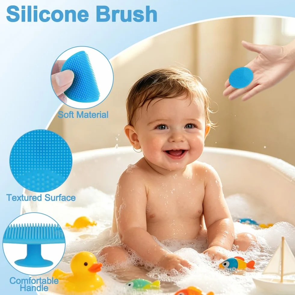 Ensemble Brosse à Cheveux Bébé Poils Naturels Doux Manche Antidérapant 3 Pièces