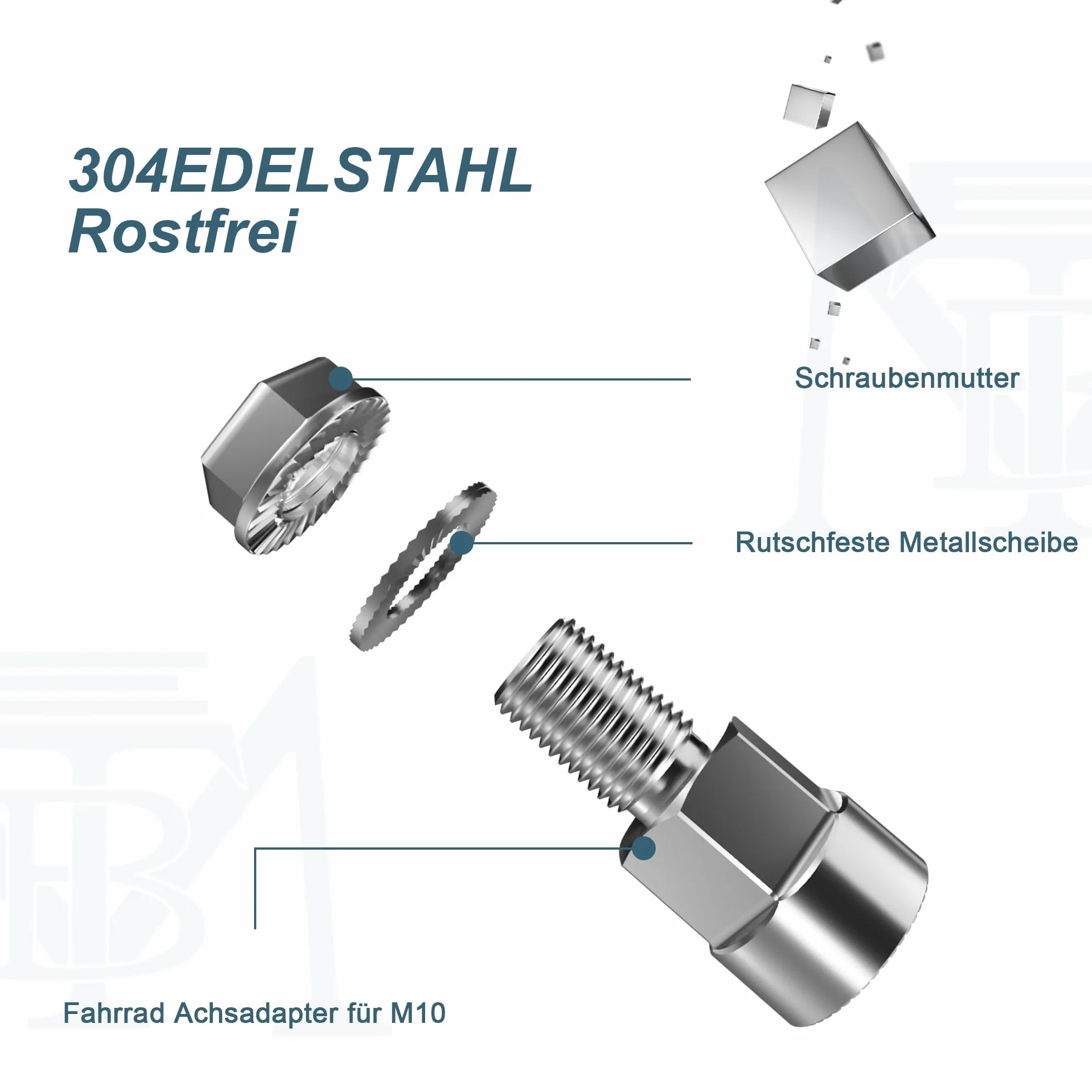 EMTB Adaptateur d'essieu universel pour remorque vélo