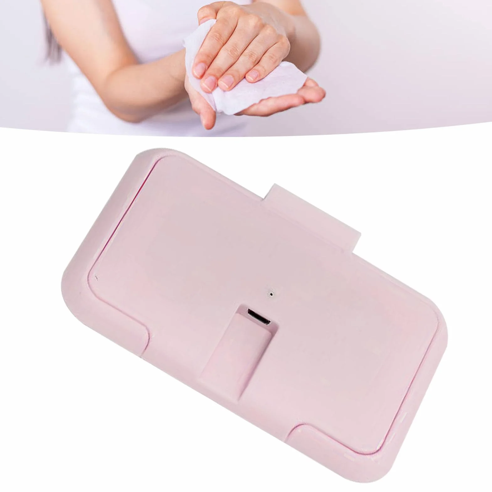 Chauffage Portatif pour Lingettes Humides USB 104°F Rose