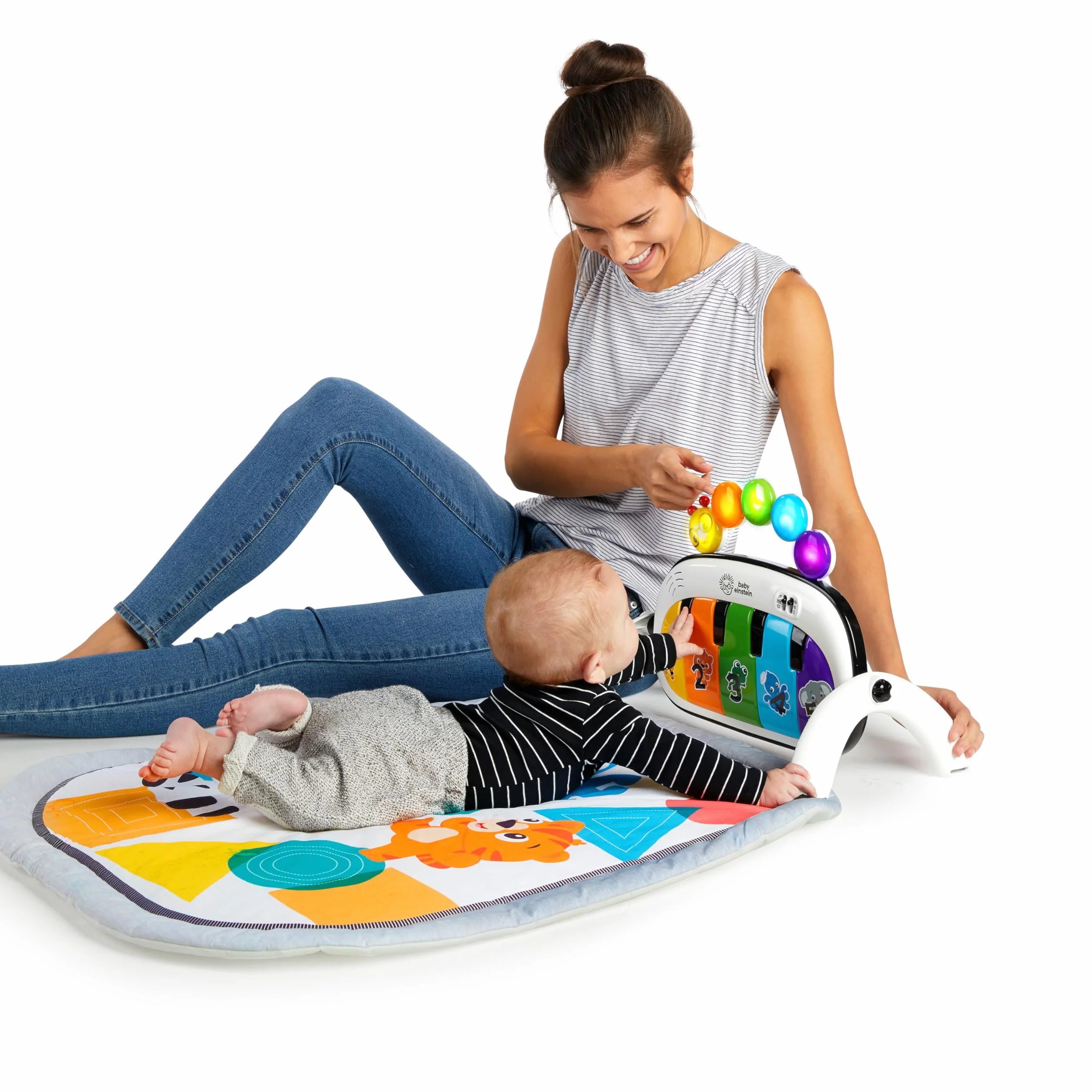 Baby Einstein Tapis Musical D'Éveil 4 en 1 Kickin' Tunes Piano Bébé 70+ sons 25+ min musique lumières