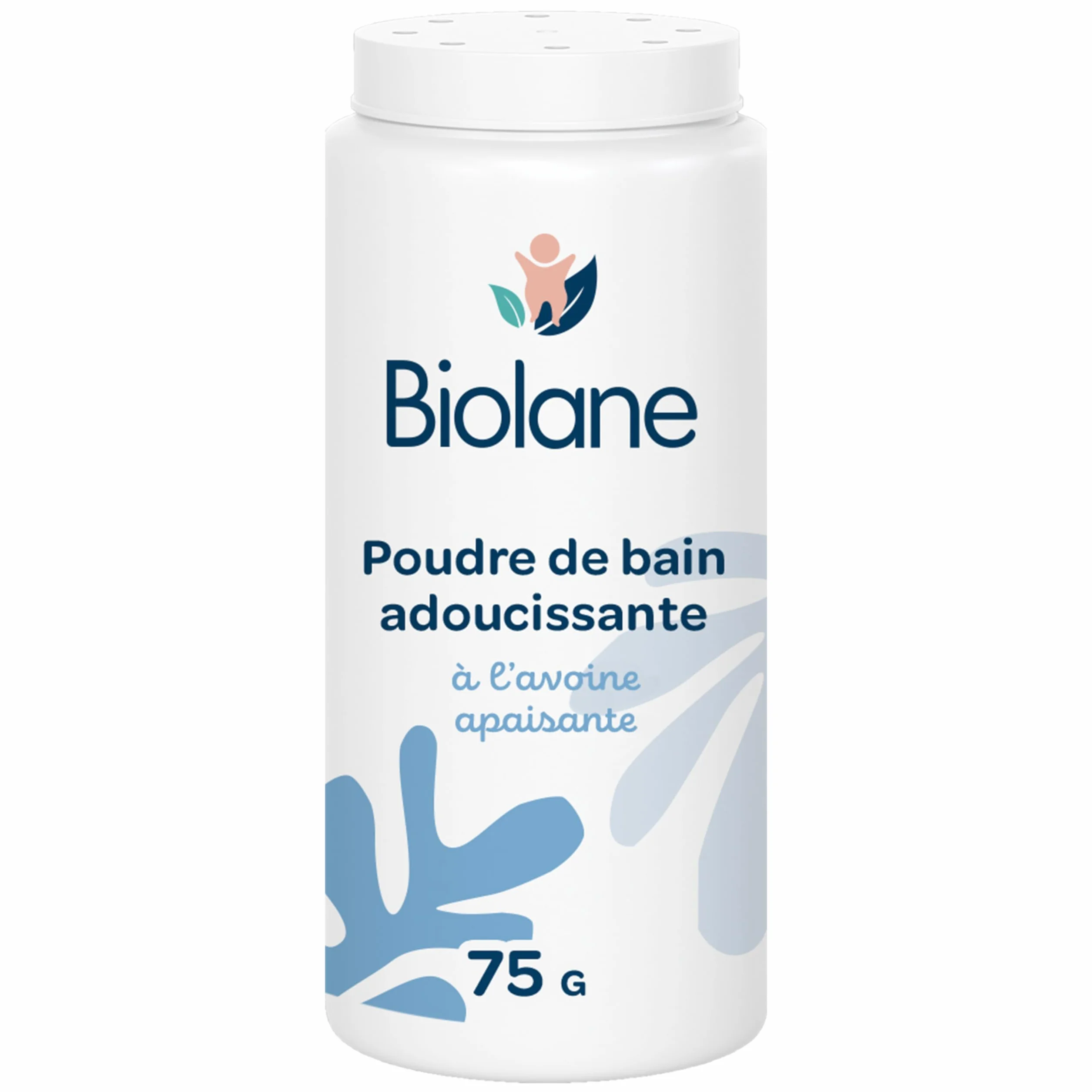 BIOLANE Poudre de bain adoucissante bébé 75g Fabriqué en France