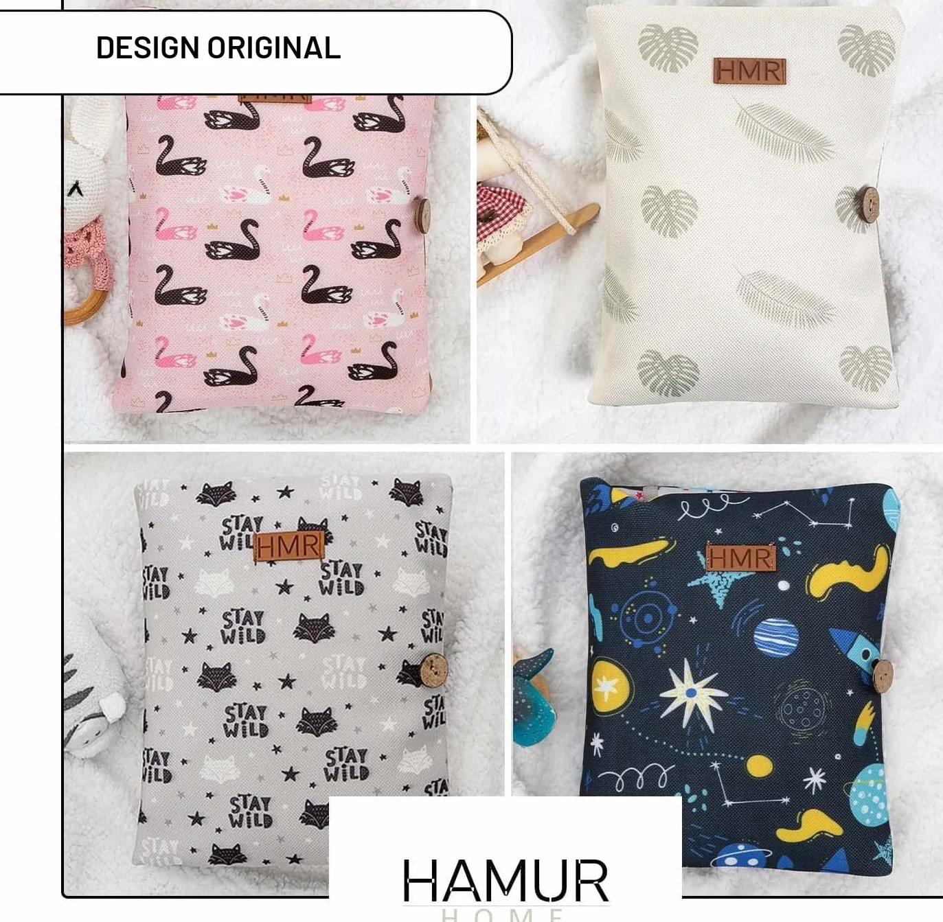 HAMUR HOME Sac à Langer Bébé 2in1 Lingettes Accessoires Pochette Voyage