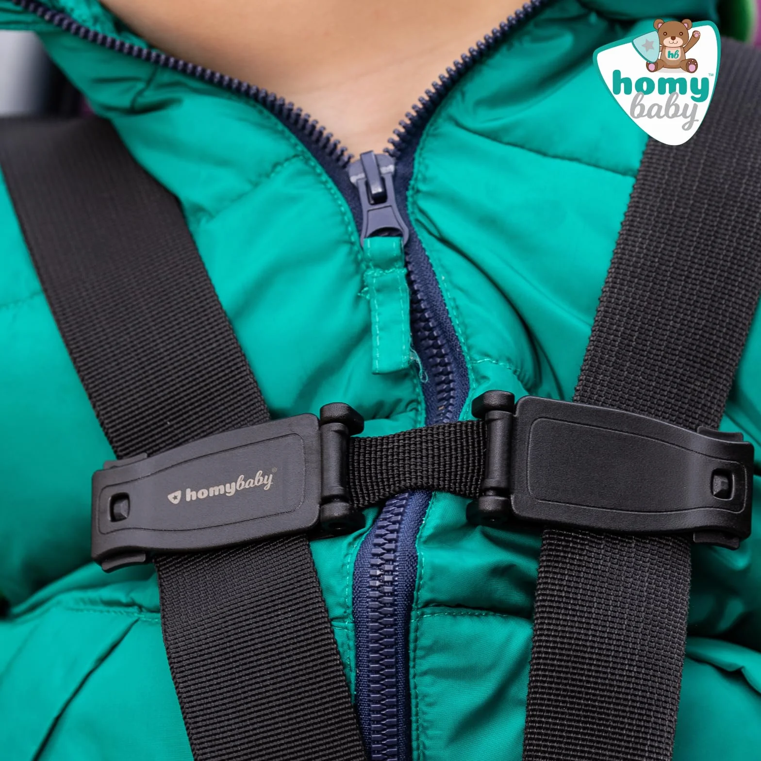 HOMYBABY Chest Clip bébé - Boucle de protection pour siège enfant - Pince harnais enfant - Clip de Poitrine Bébé (STANDARD, X2)