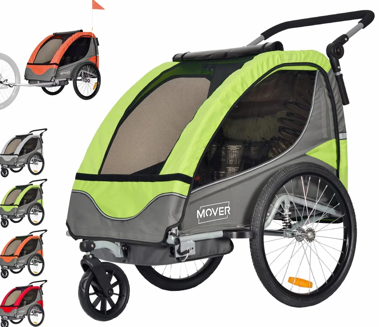 Papilioshop Mover Poussette et remorque vélo pour transport 1 ou 2 enfants