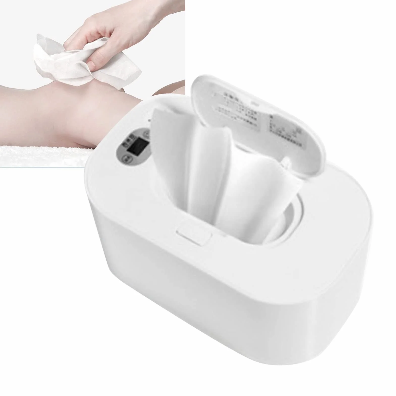 Chauffe-Lingettes pour bébé, Distributeur de Lingettes à Eau, Réchauffage Rapide et Uniforme