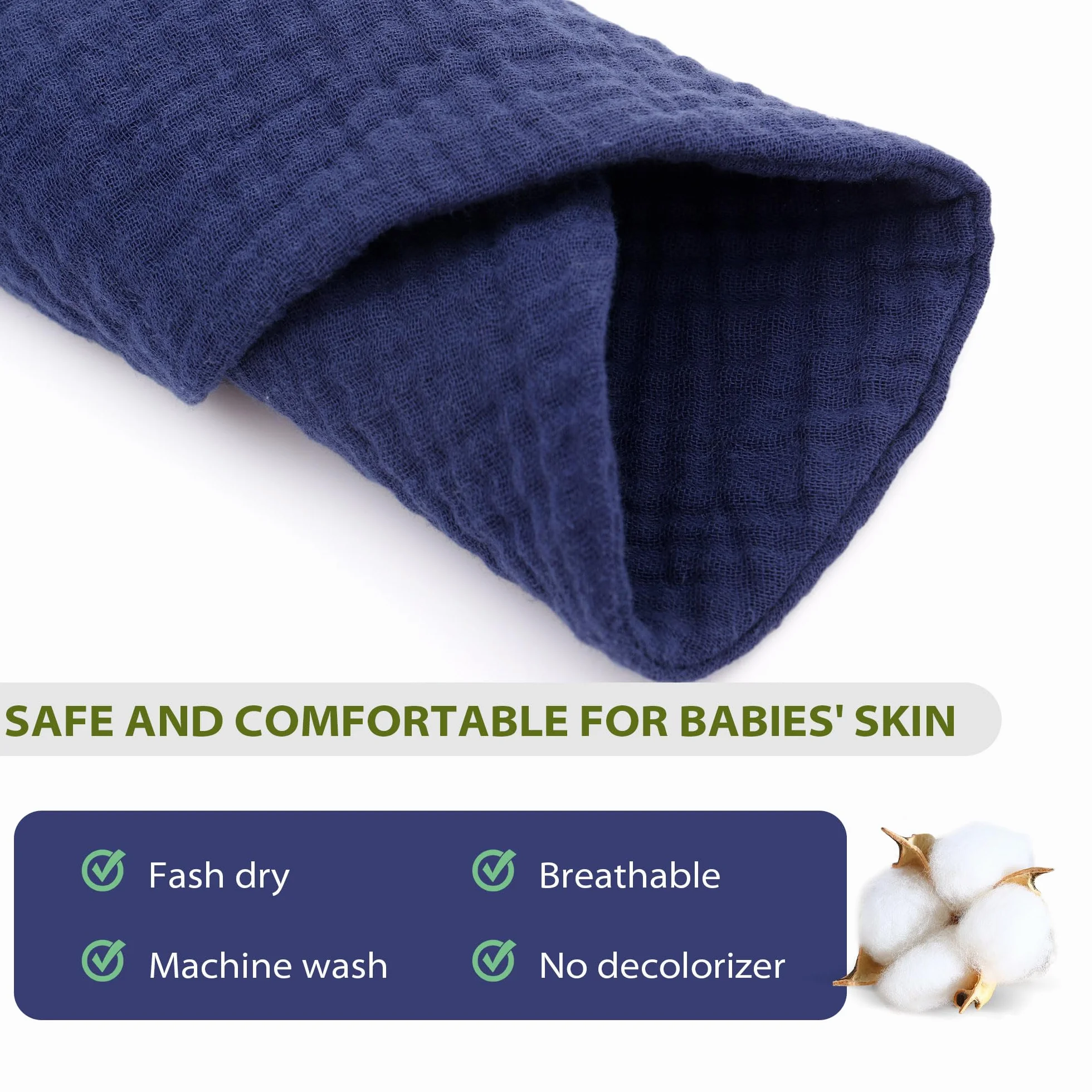 Miracle Baby Bavoirs Bandana Bébé Mousseline 4 Pièces 0-36 Mois