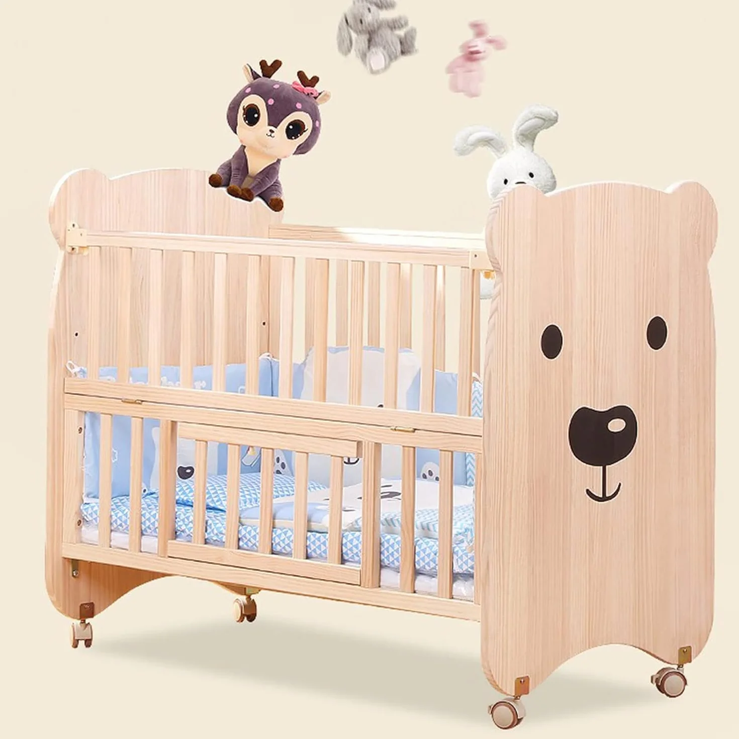 Roulettes pivotantes avec frein 30mm pour lit bébé berceau jardinière support en U