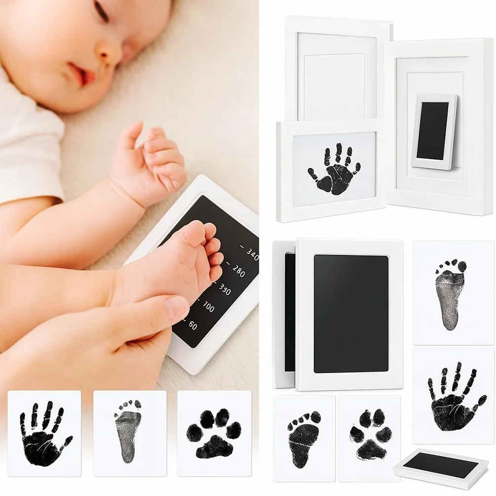 Kit Empreinte Bébé Main et Pied Sans Encre Clean Touch Tampon Souvenir Naissance Cadeau