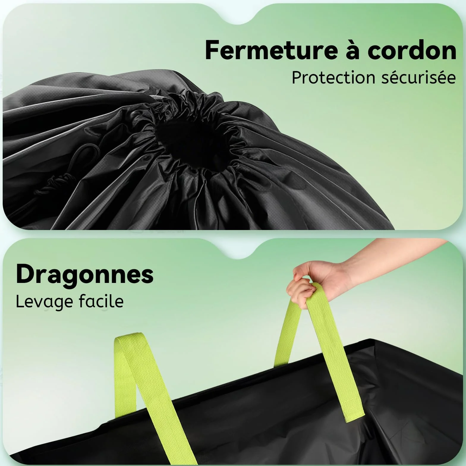 Sac de Voyage pour Poussette Avion, Grand Housse Protection Poussette Vol, Noir