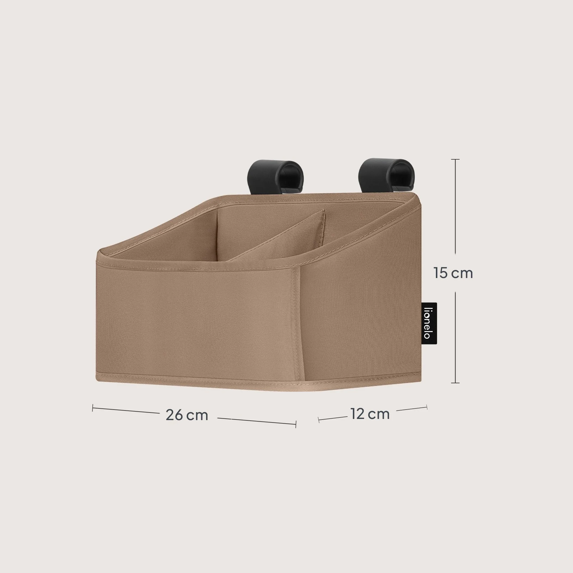 Lionelo Organisateur Lit Bébé Sidepocket Small, Pochette Suspendue Lit, Table à Langer, 26x12x15 cm