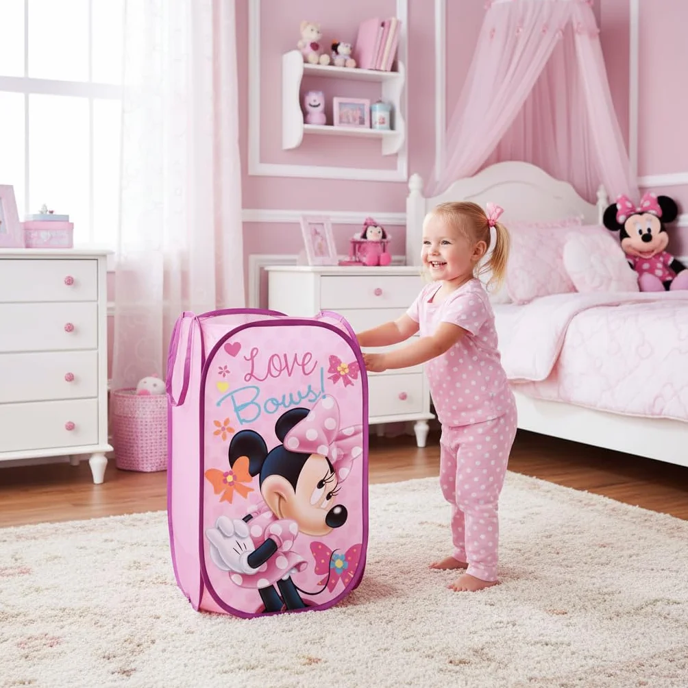 Panier pliable Minnie Mouse Disney 36x36x58 cm rangement jouets vêtements
