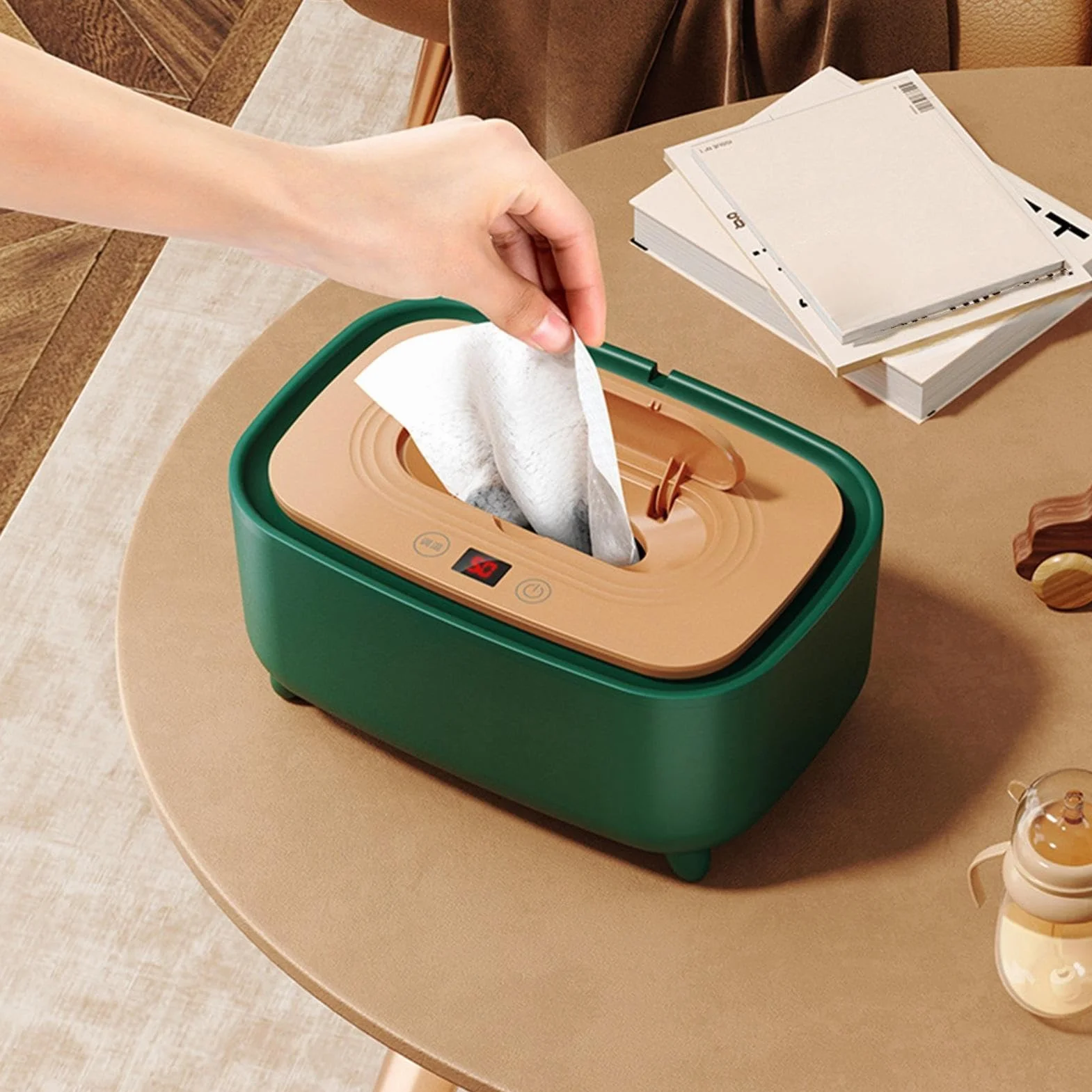 Chauffe-lingettes humides pour bébé – grande capacité, chauffage uniforme