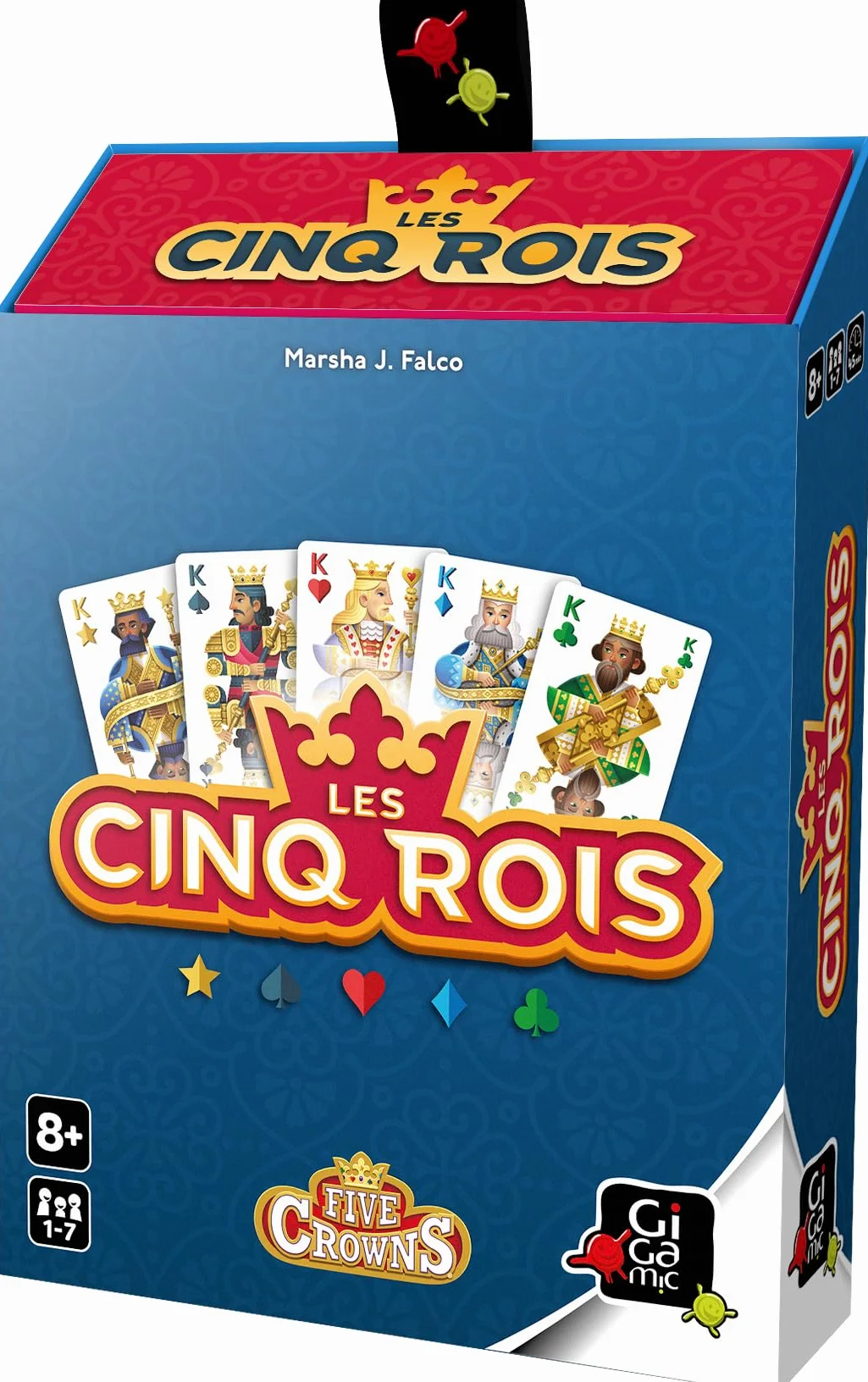 GIGAMIC Les Cinq Rois Jeu de société Cartes dès 8 ans 1-7 joueurs 45 min Français
