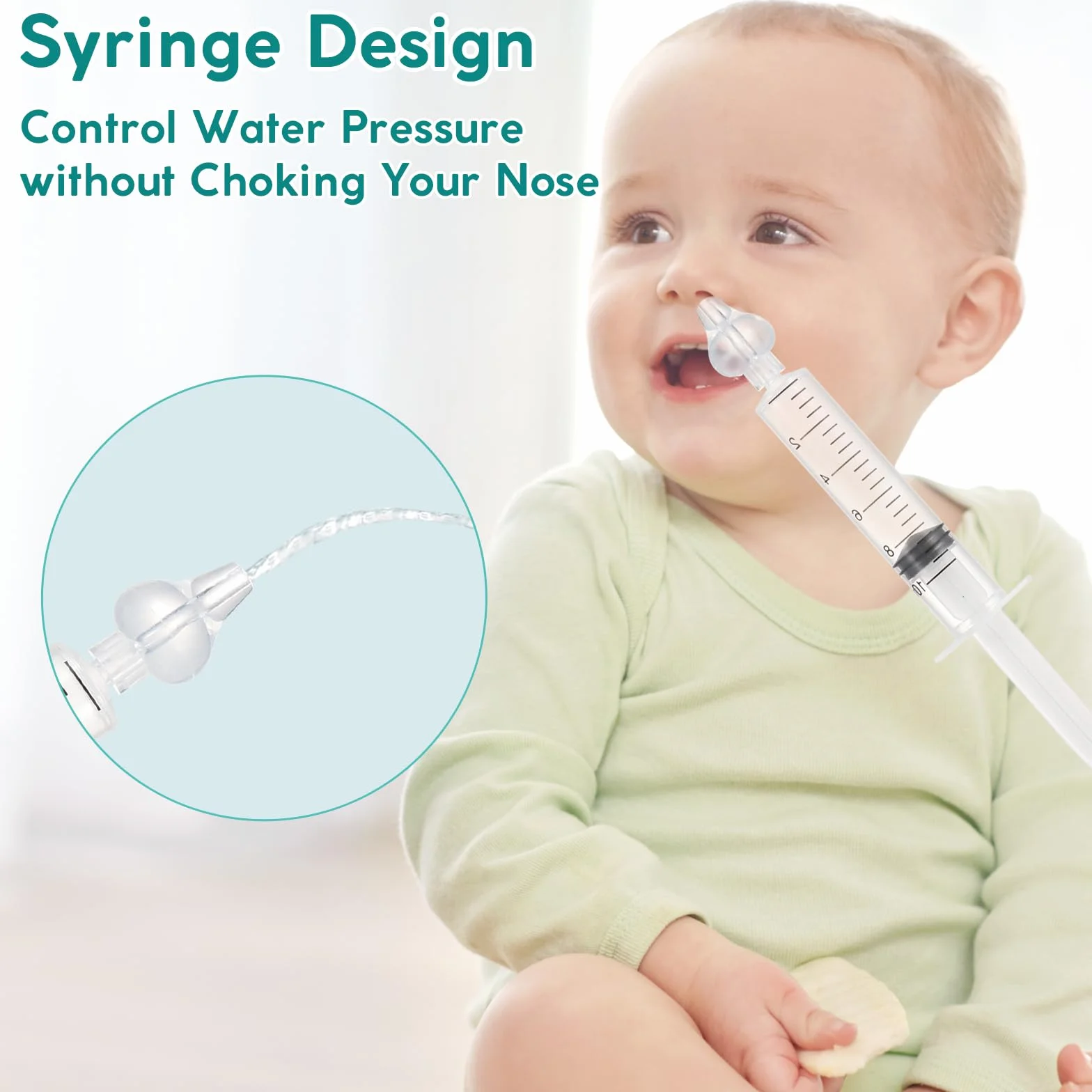 Blendura 4 Lot Seringue Nasale Bébé 10 ml, Nettoyeur de Nez pour Bébé et Enfant, Accessoire de Nettoyage Nasal Réutilisable