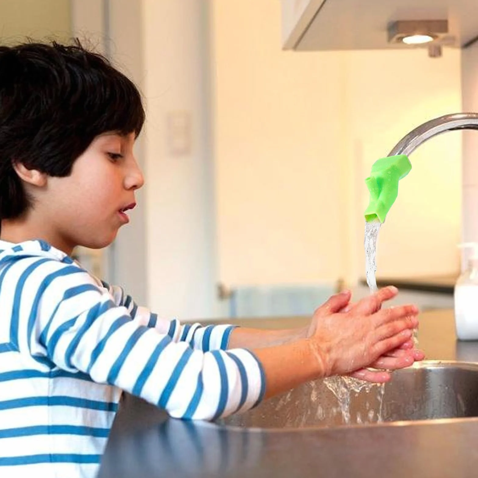Rallonge Robinet Enfant 6 Pièces Silicone Alimentaire Bébé Lavage Mains Visage