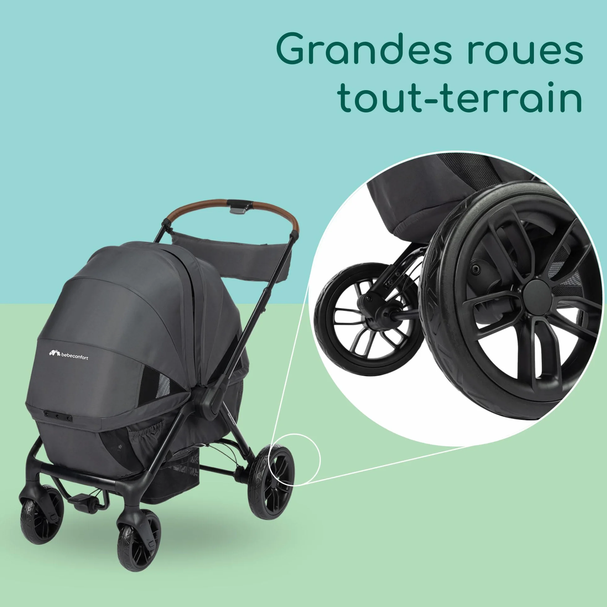 Bebeconfort Helios Poussette Double 0-4 ans 0-22 kg 2 Sièges Face-à-face Tout-terrain Pliage Compact