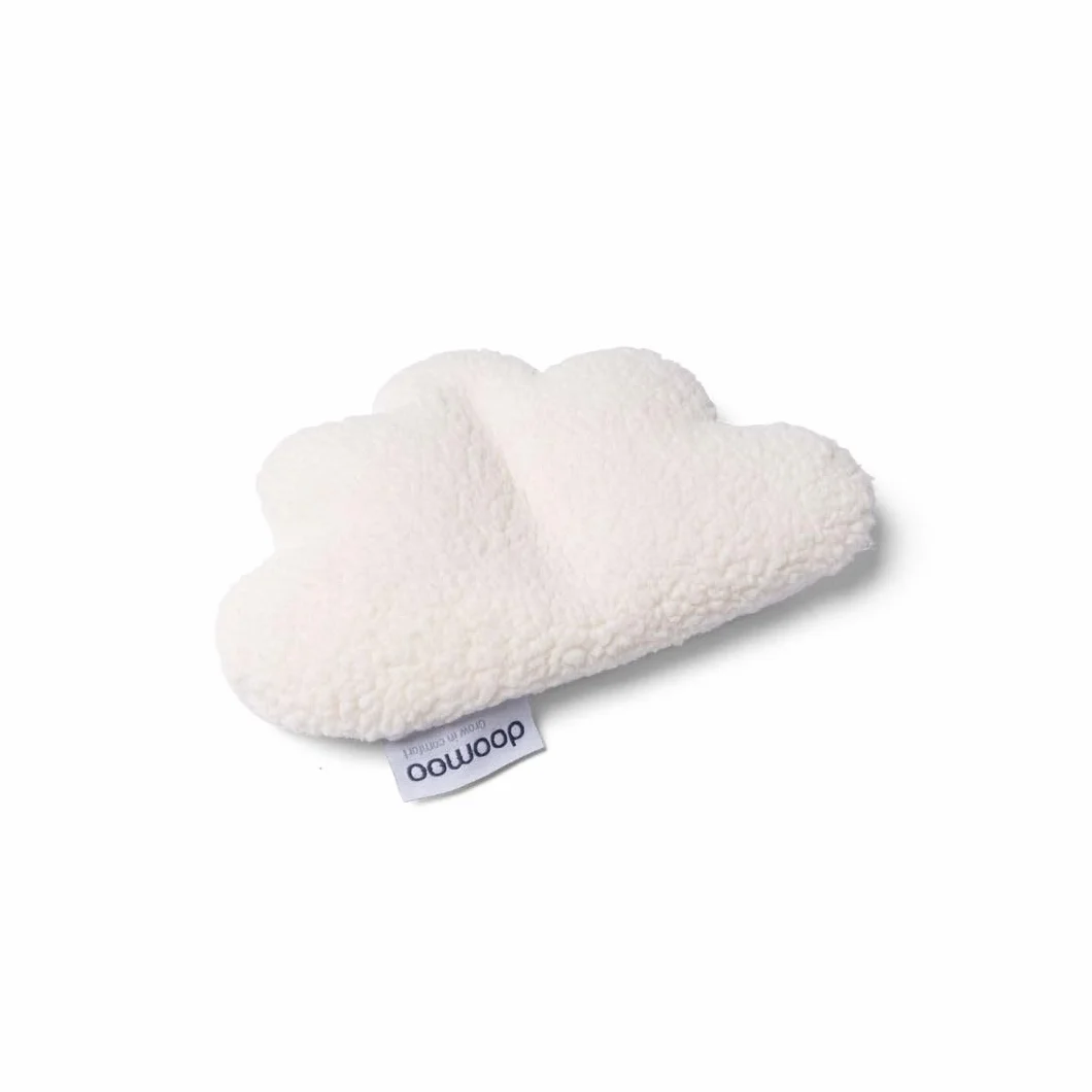 Doomoo Bouillotte Bébé Anti Colique Snoogy Peluche Coton Bio Micro-ondes Housse Lavable Chaud Froid Graines Colza Lavande Cloudy White