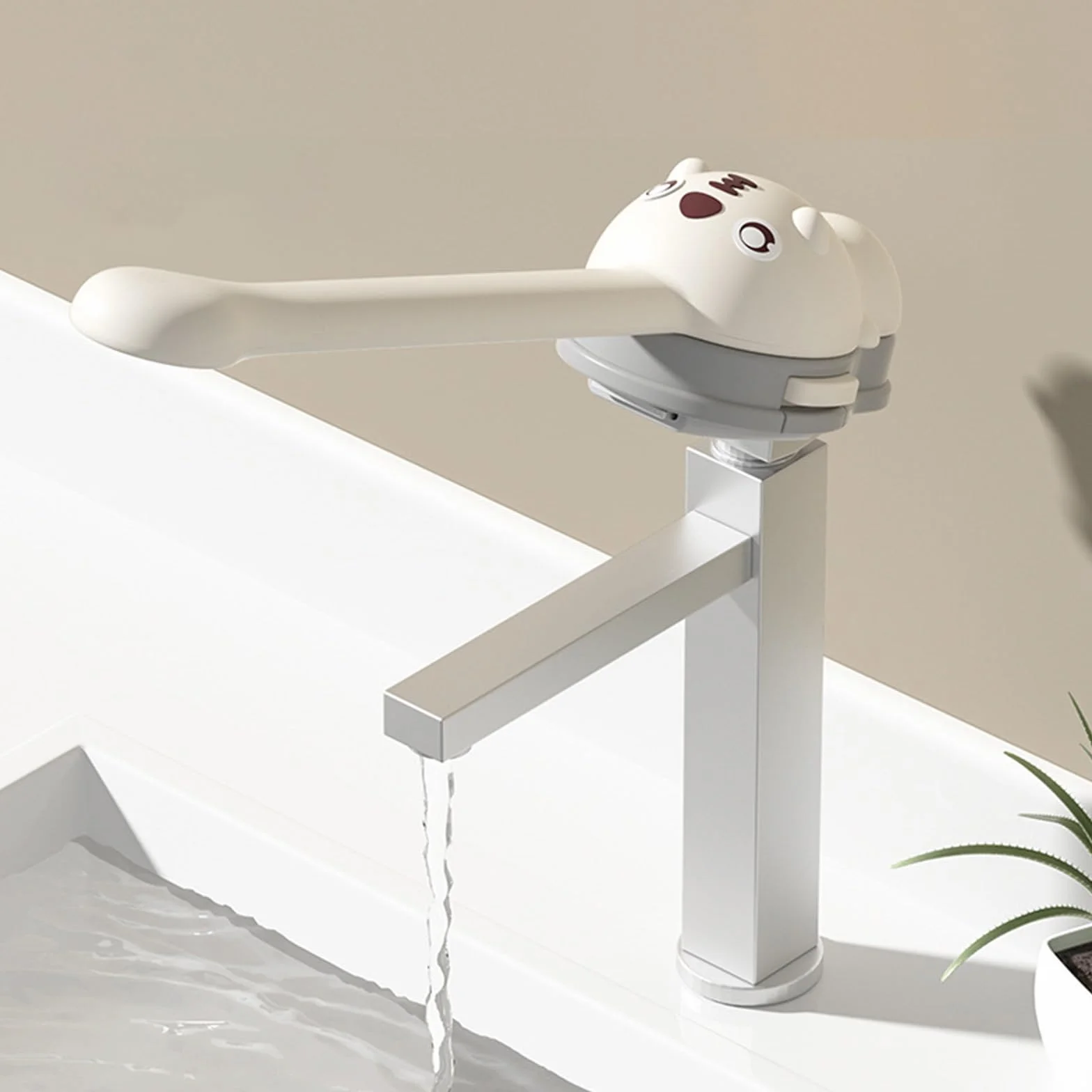 Extension De Poignée De Robinet Pour Enfants, Ensemble D'Extension De Poignée D'Évier (Blanc)