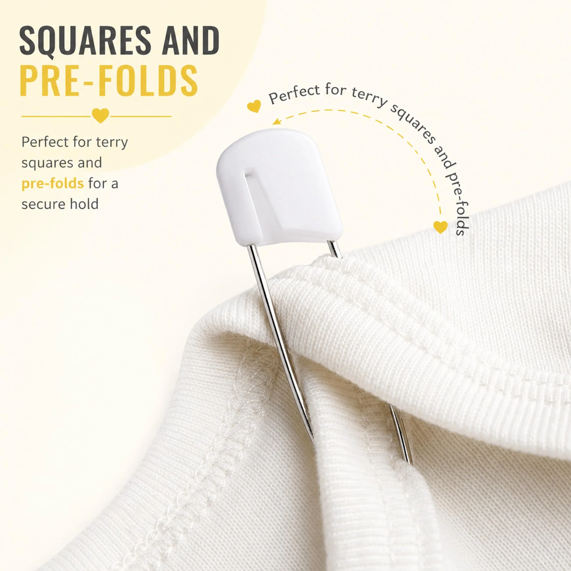 Épingles à nourrice en plastique 5,6 cm pour couches bébé, attaches de sécurité durables
