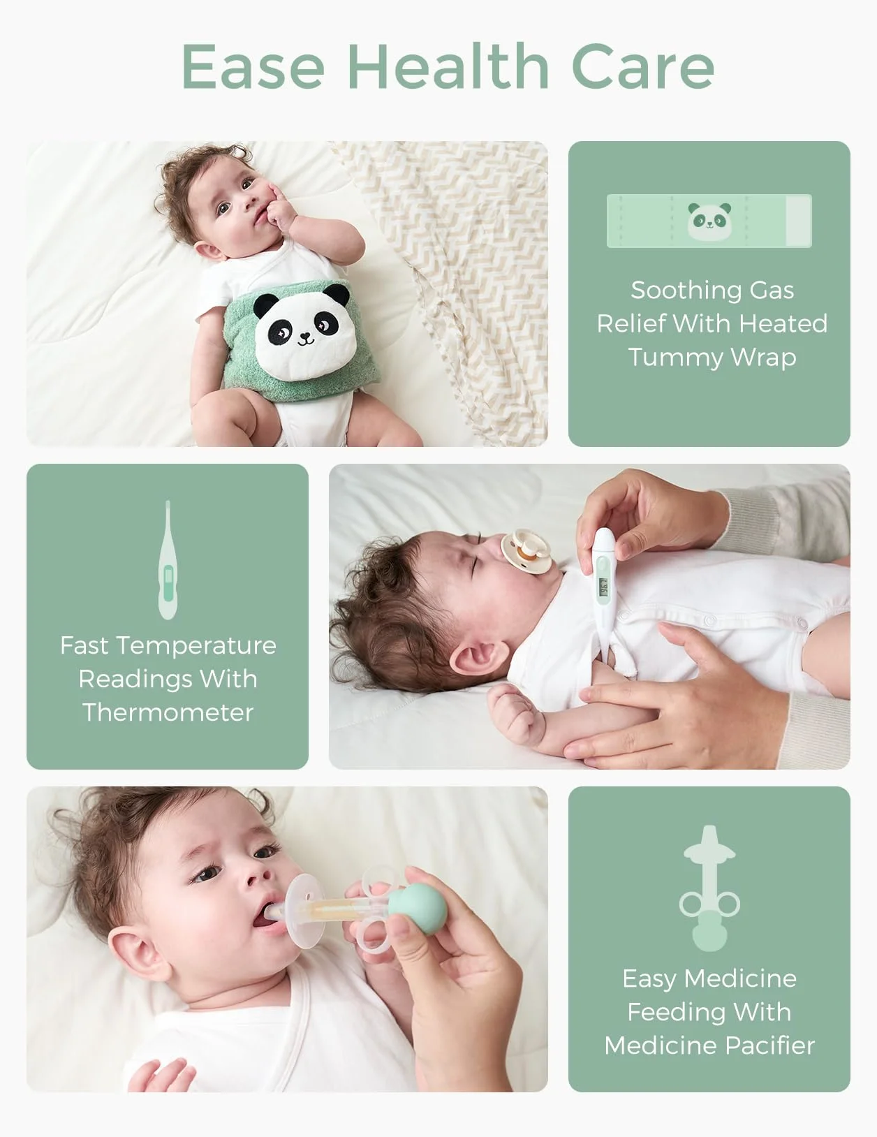 Momcozy Elite Baby Kit, Cadeau de Qualité Supérieure pour Toilettage, Santé et Nettoyage de Bébé, Idéal pour Baby Shower, Inclut Lime à Ongles et Aspirateur Nasal Électrique