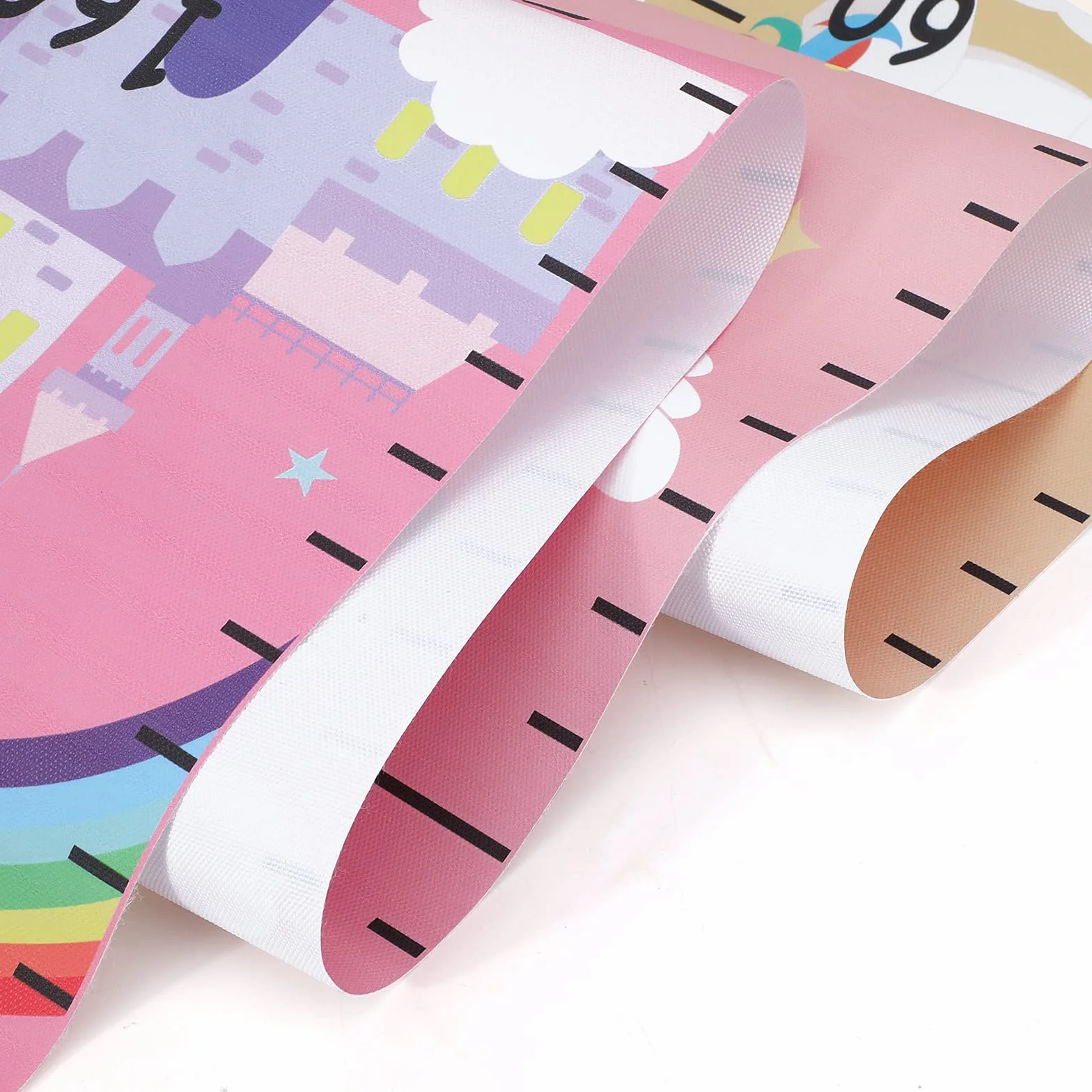 Toise Murale Enfant Licorne Tableau de Croissance Dessin animé Toile 190 cm * 20 cm
