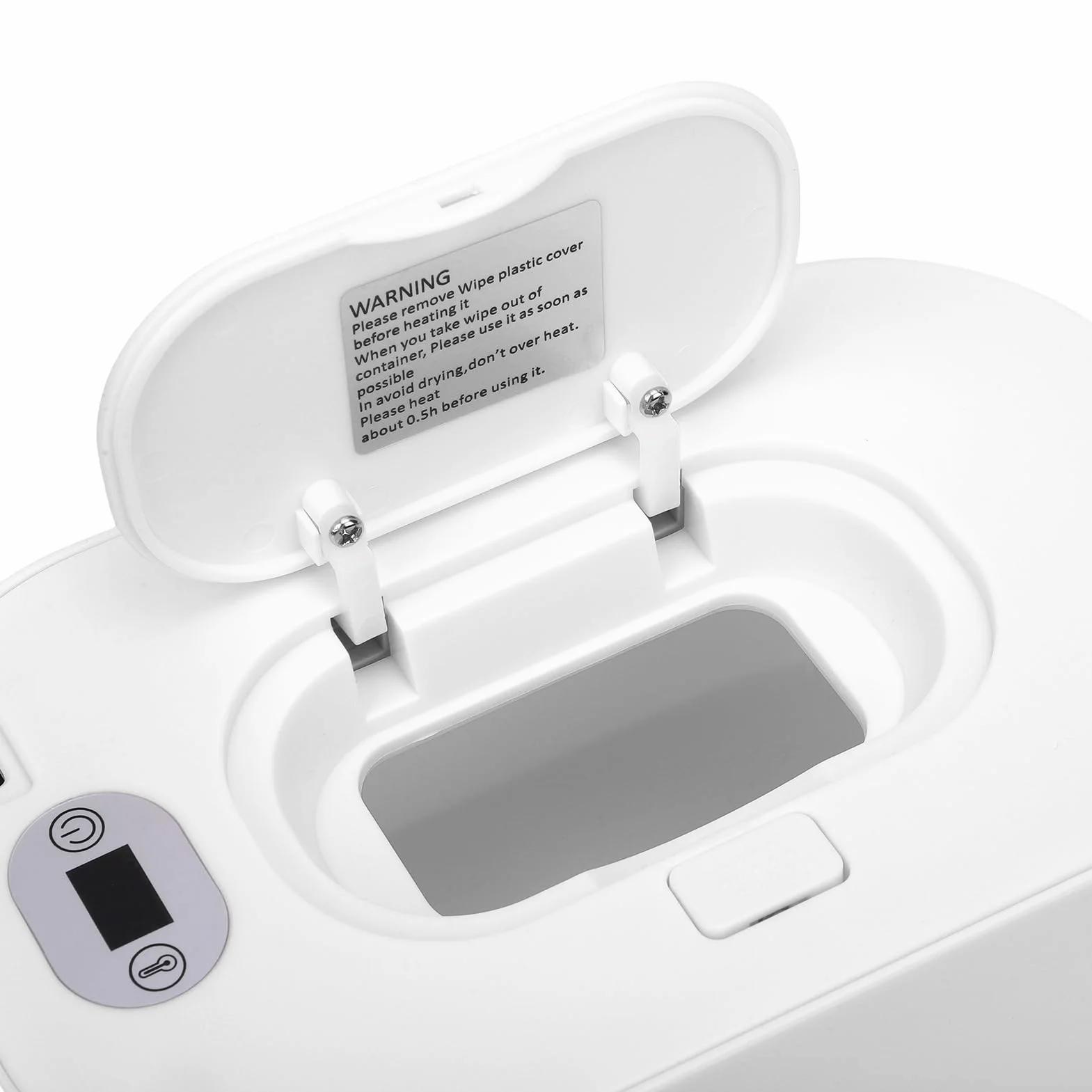 Chauffe-Lingettes pour bébé, Distributeur Portable de Lingettes Humides à Chauffage Rapide USB, Réglage de la Température