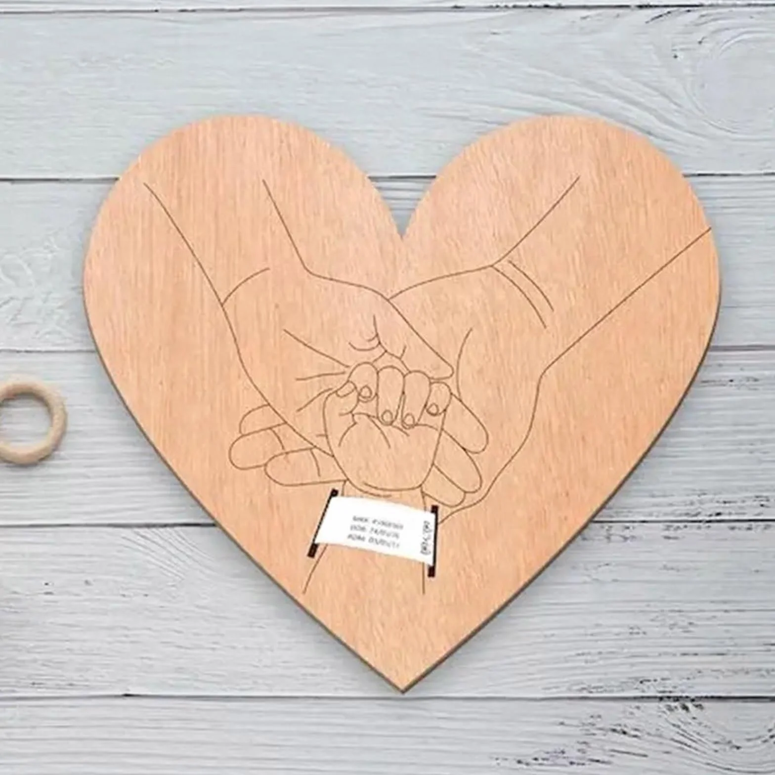 Bracelet en bois pour nouveau-né - Cadeau de fête prénatale - Souvenir et bracelet photo