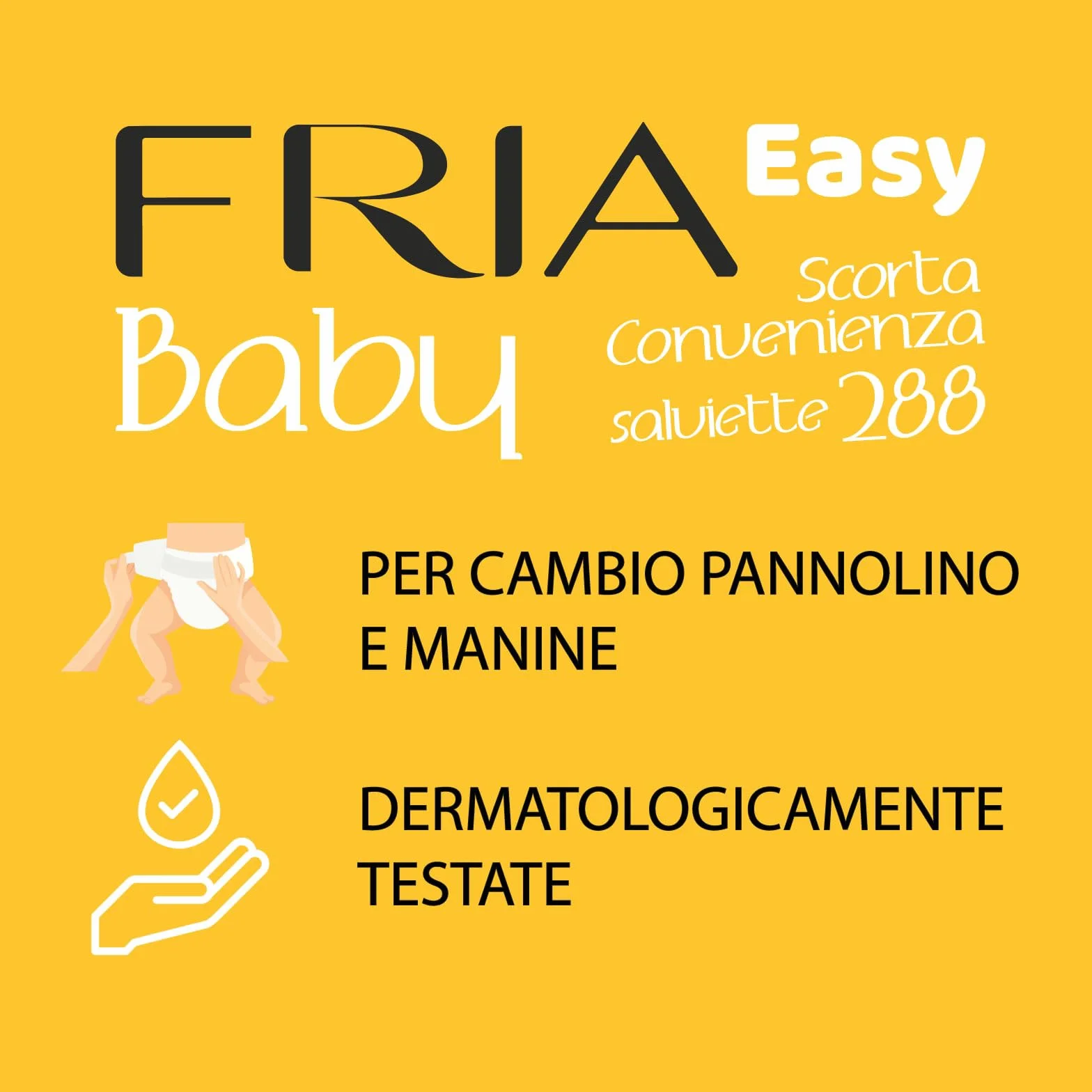 Easy Baby Lingettes de changement de couches à l'aloe vera et au miel, hydratantes, testées dermatologiquement, 288 pièces