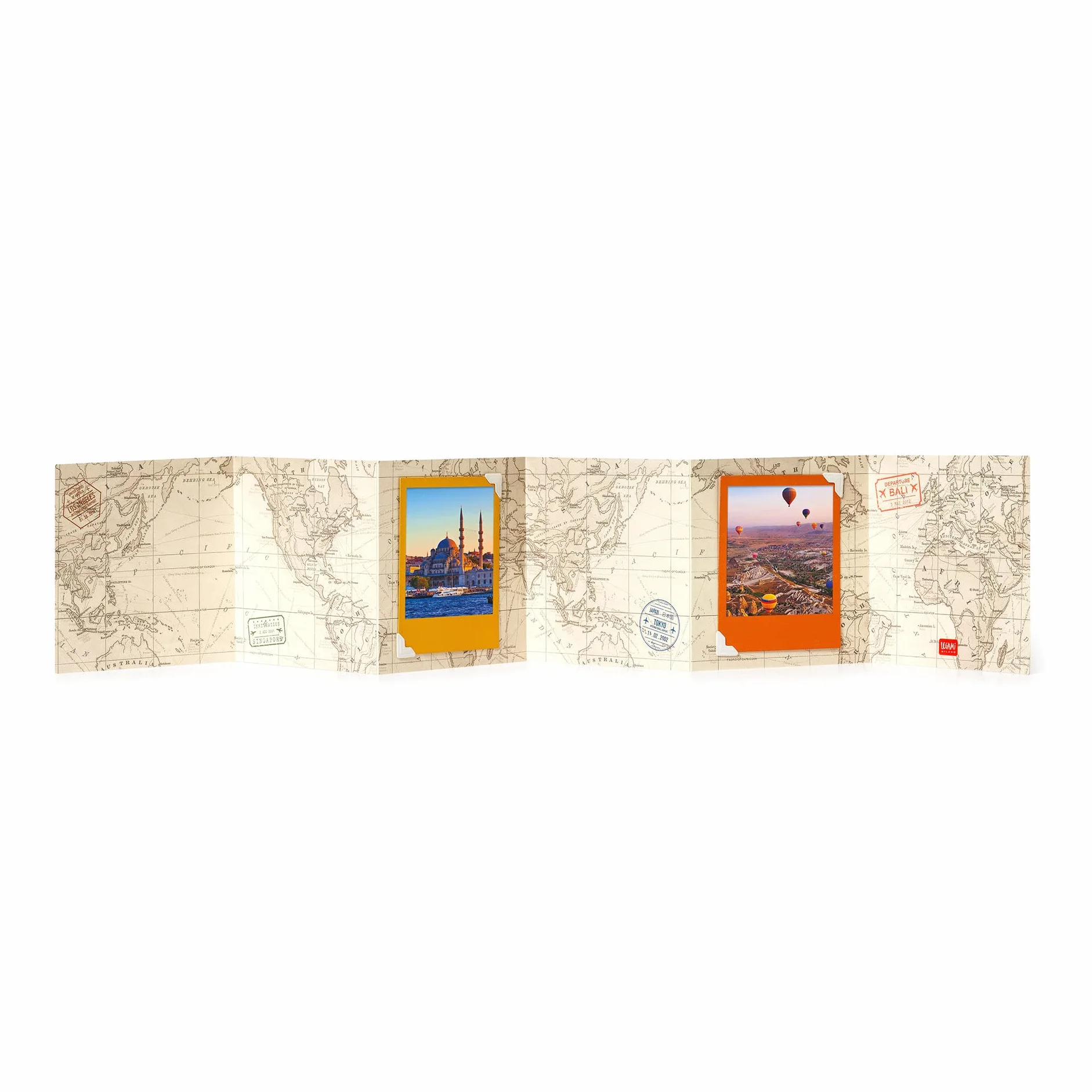 Legami Memory Box boîte de rangement en carton robuste 16,5 x 4,2 cm album plié fermeture magnétique pour photos 9x11 cm