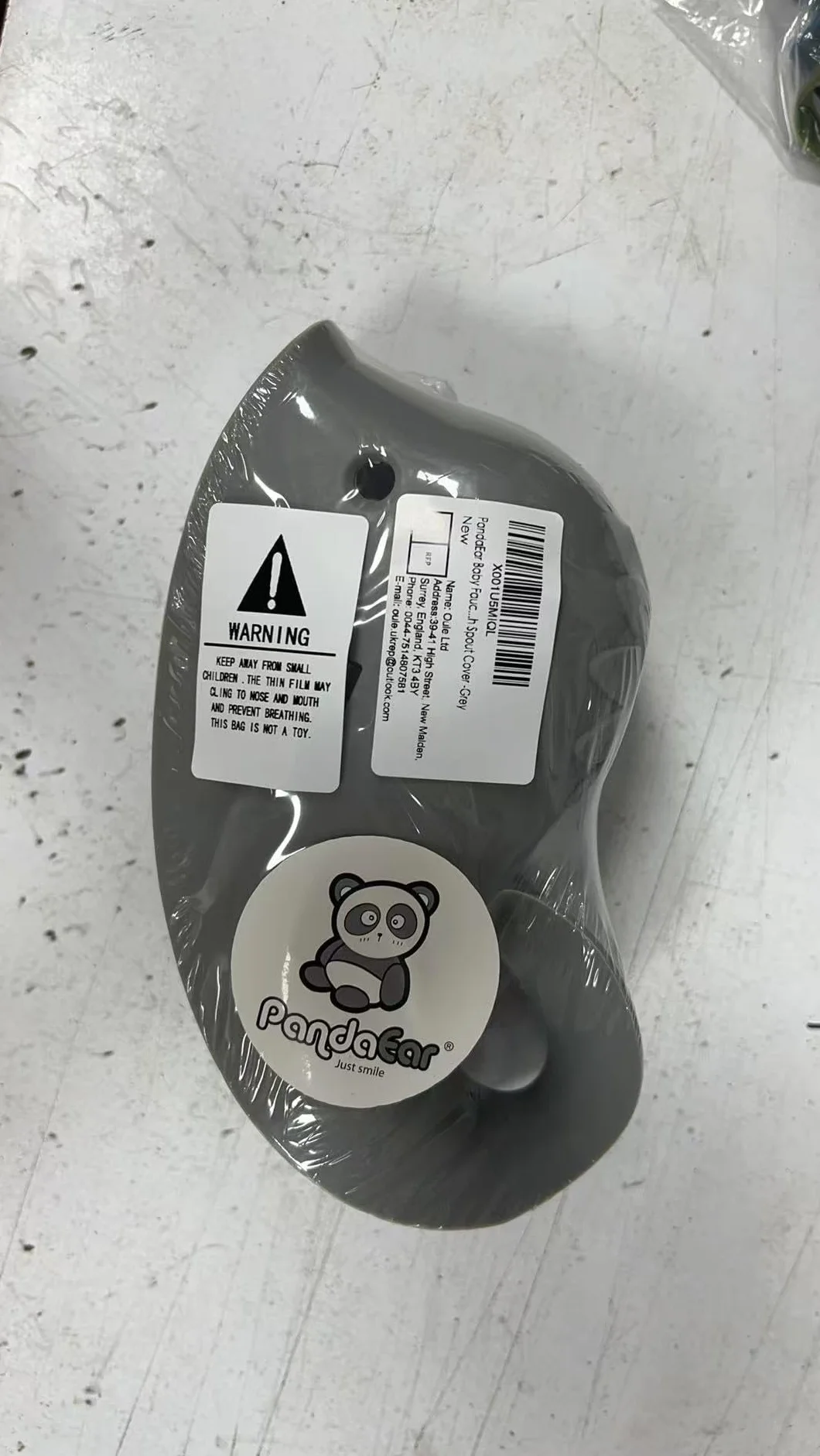 PandaEar Cache de Bec de Bain Bébé, Protection Douche Baleine Gris