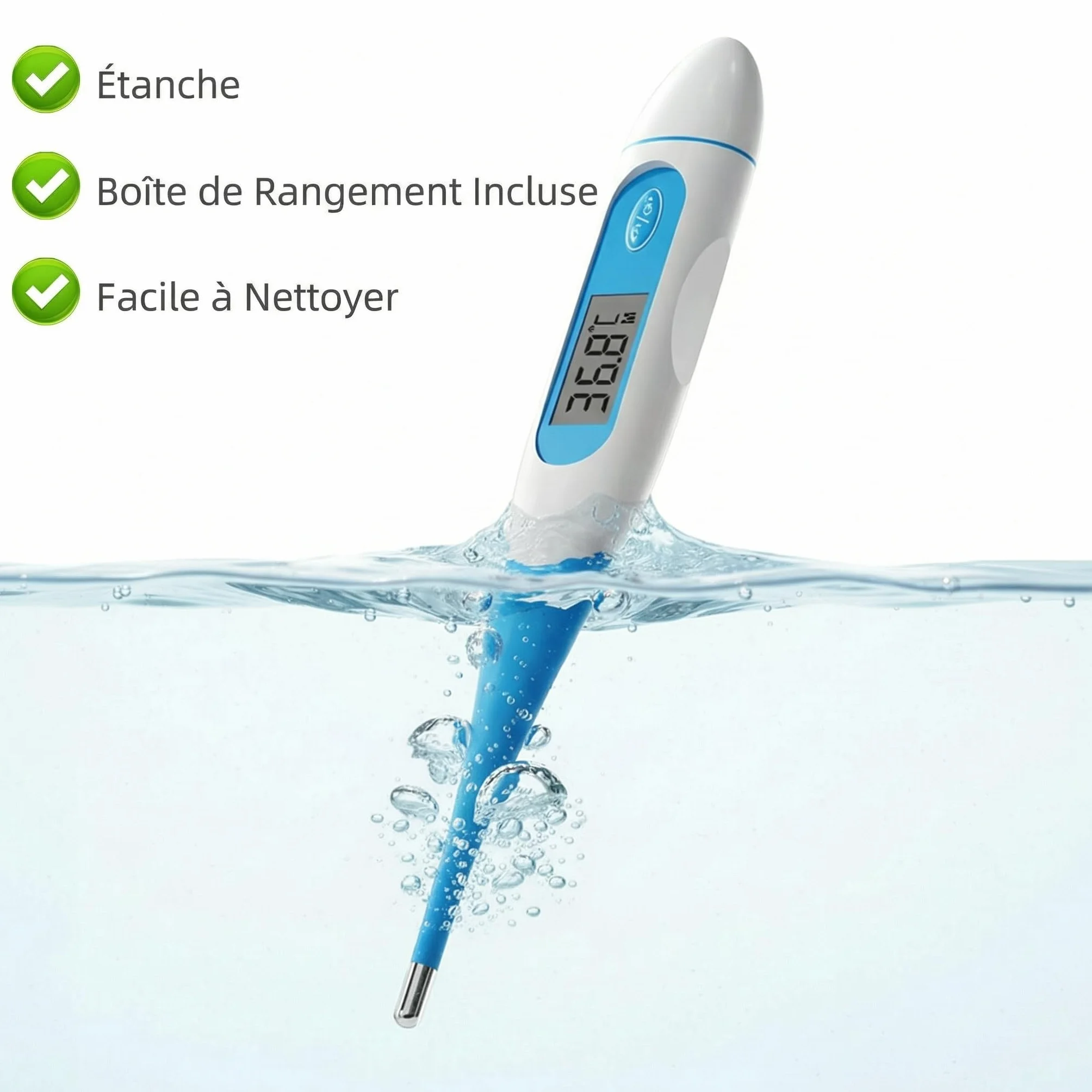Thermomètre numérique température corporelle basale avec alarme fièvre, commutable ℃/℉