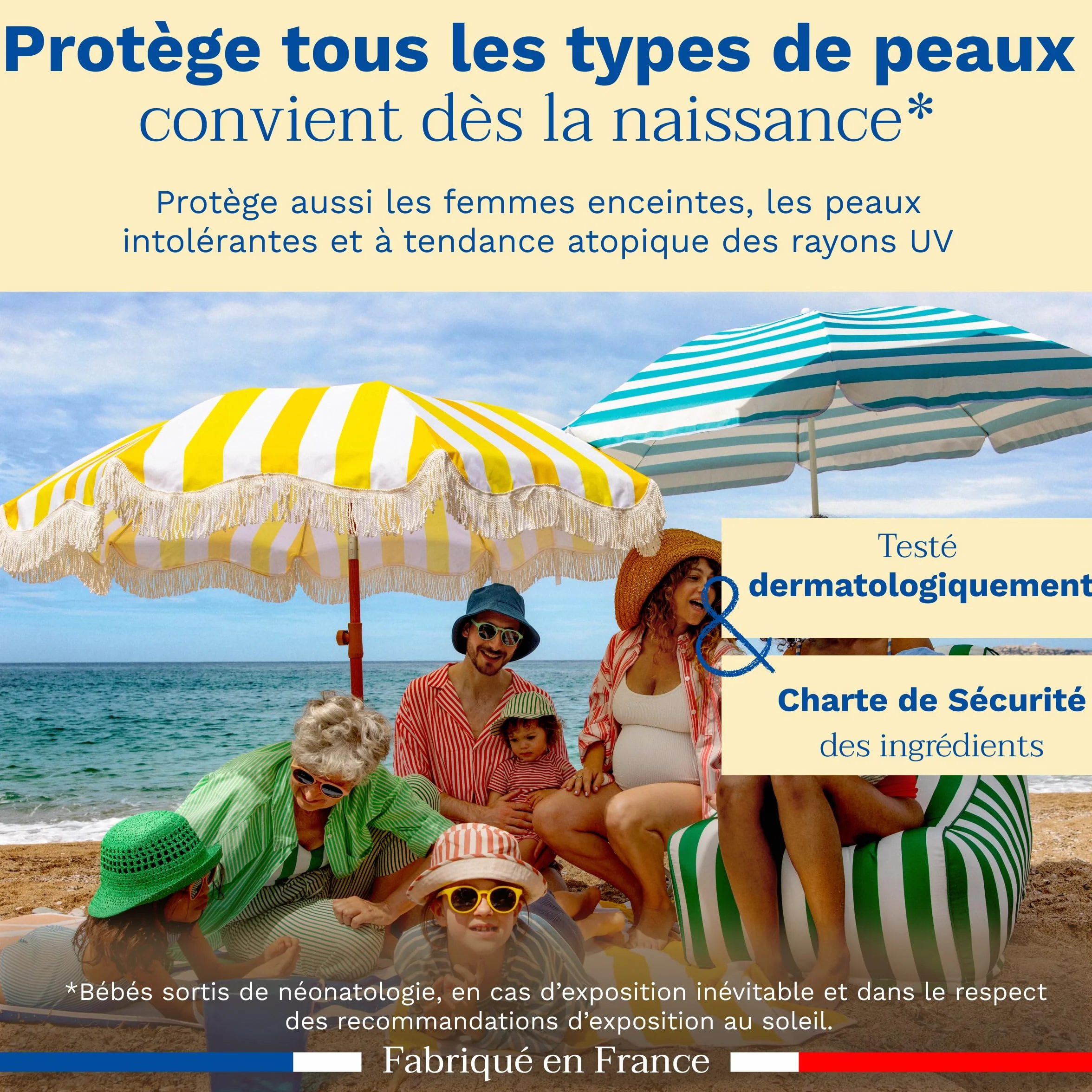 Mustela Spray Solaire Haute Protection SPF 50 Avocat Bio Famille Naissance Résistant Eau Sable