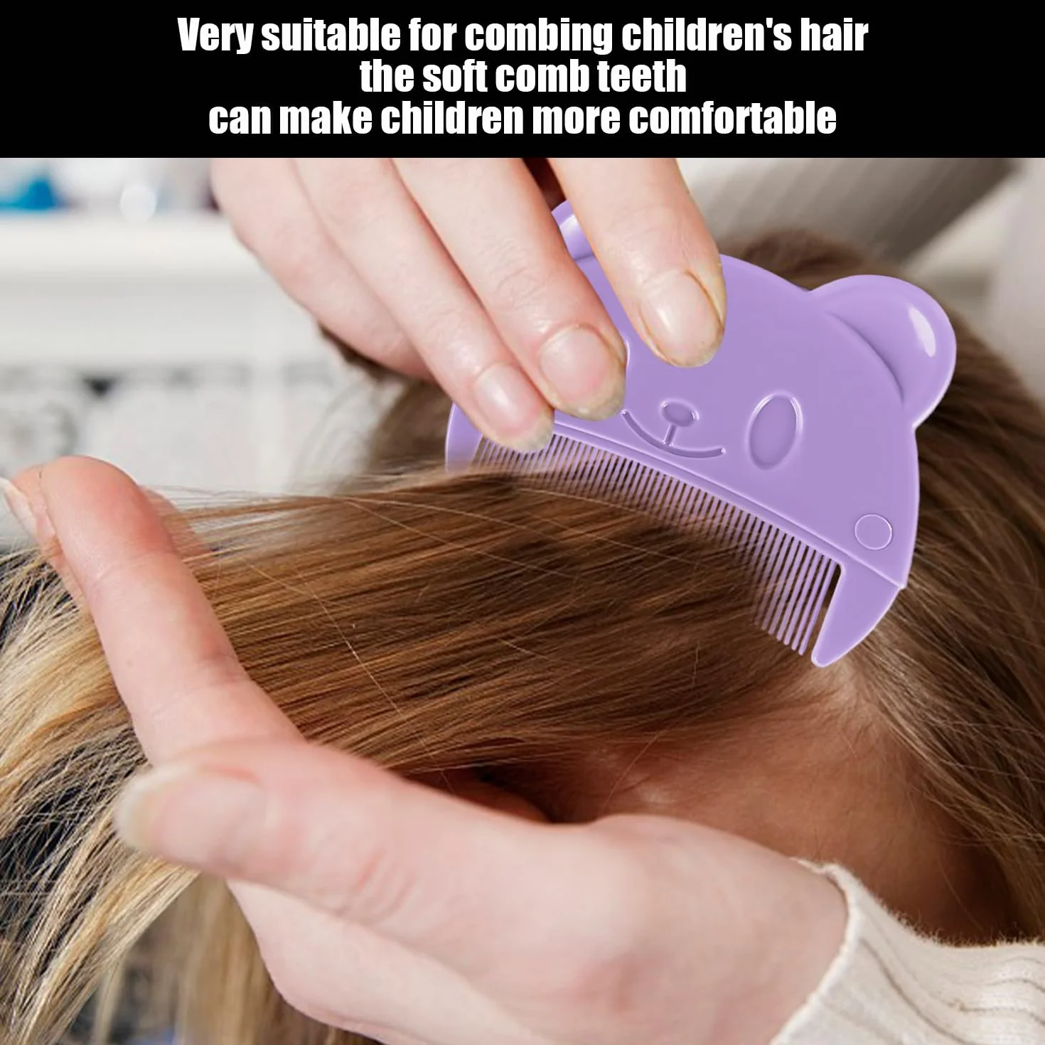 Ensemble De 4 Peignes Violets Brosse À Shampoing Doux Bébé En Silicone