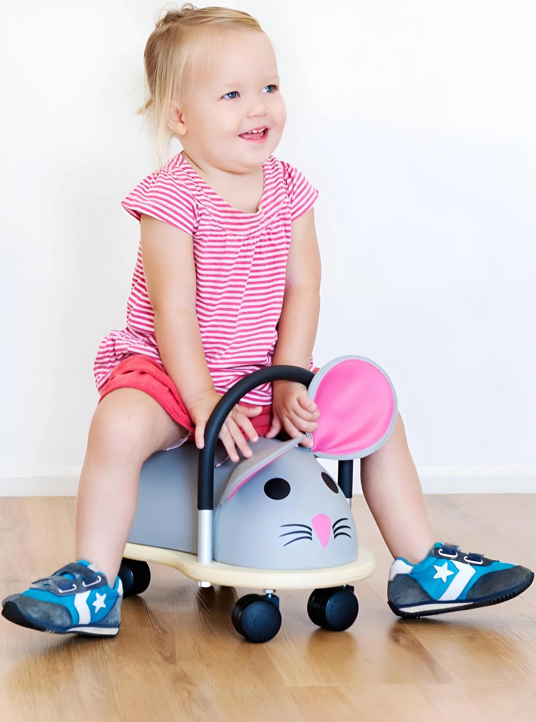 Wheely Bug Trotteur Souris multi-directionnel bois 1-3 ans