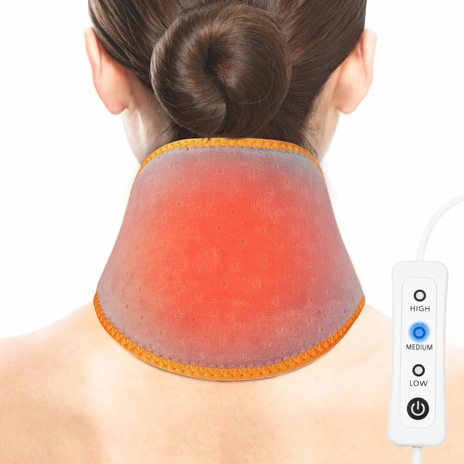 Coussin chauffant USB pour la nuque, soulagement des douleurs cervicales, thérapie thermique portable