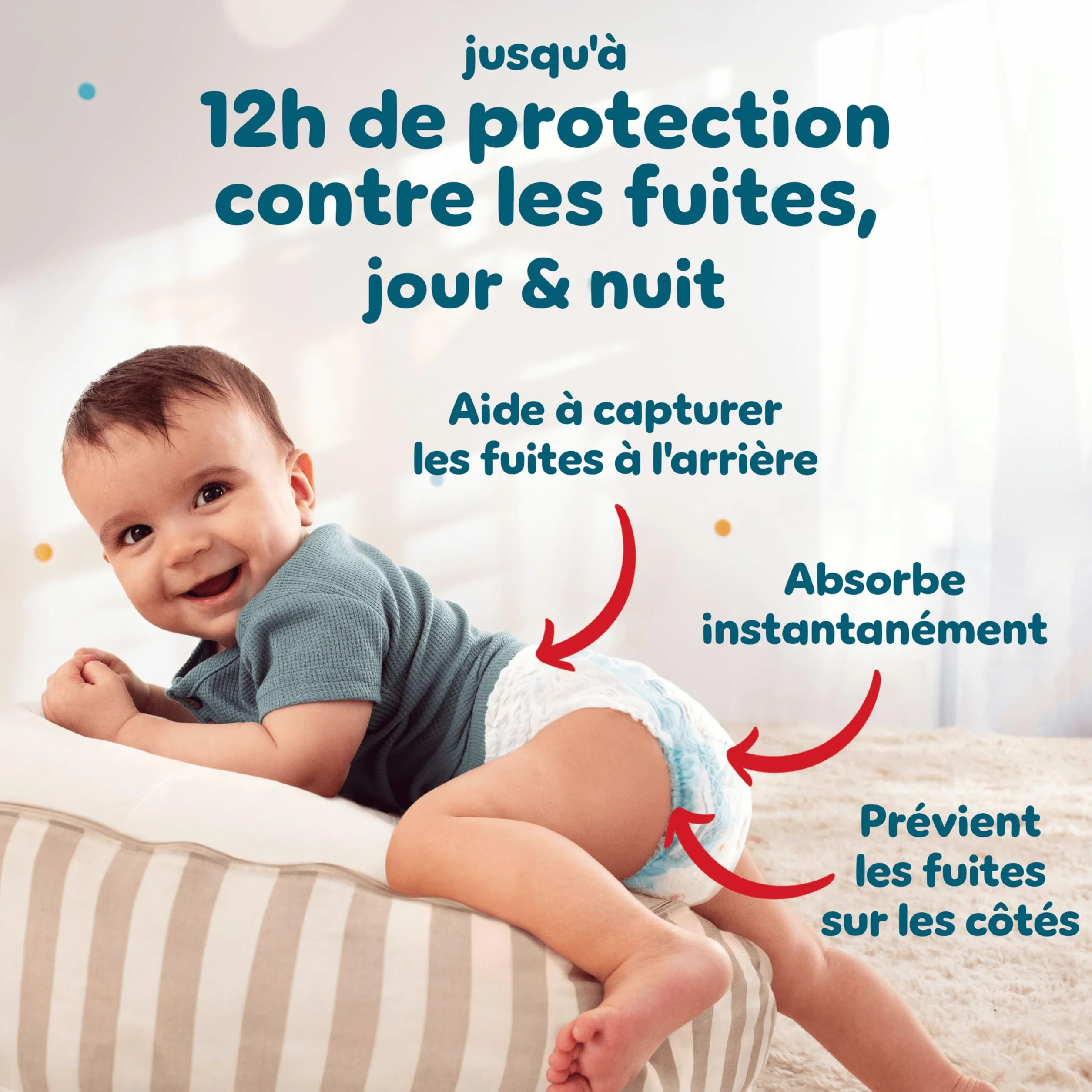 Pampers Baby-Dry Pants Taille 4, 94 Couches-Culottes, 9-15kg, Protection 360°